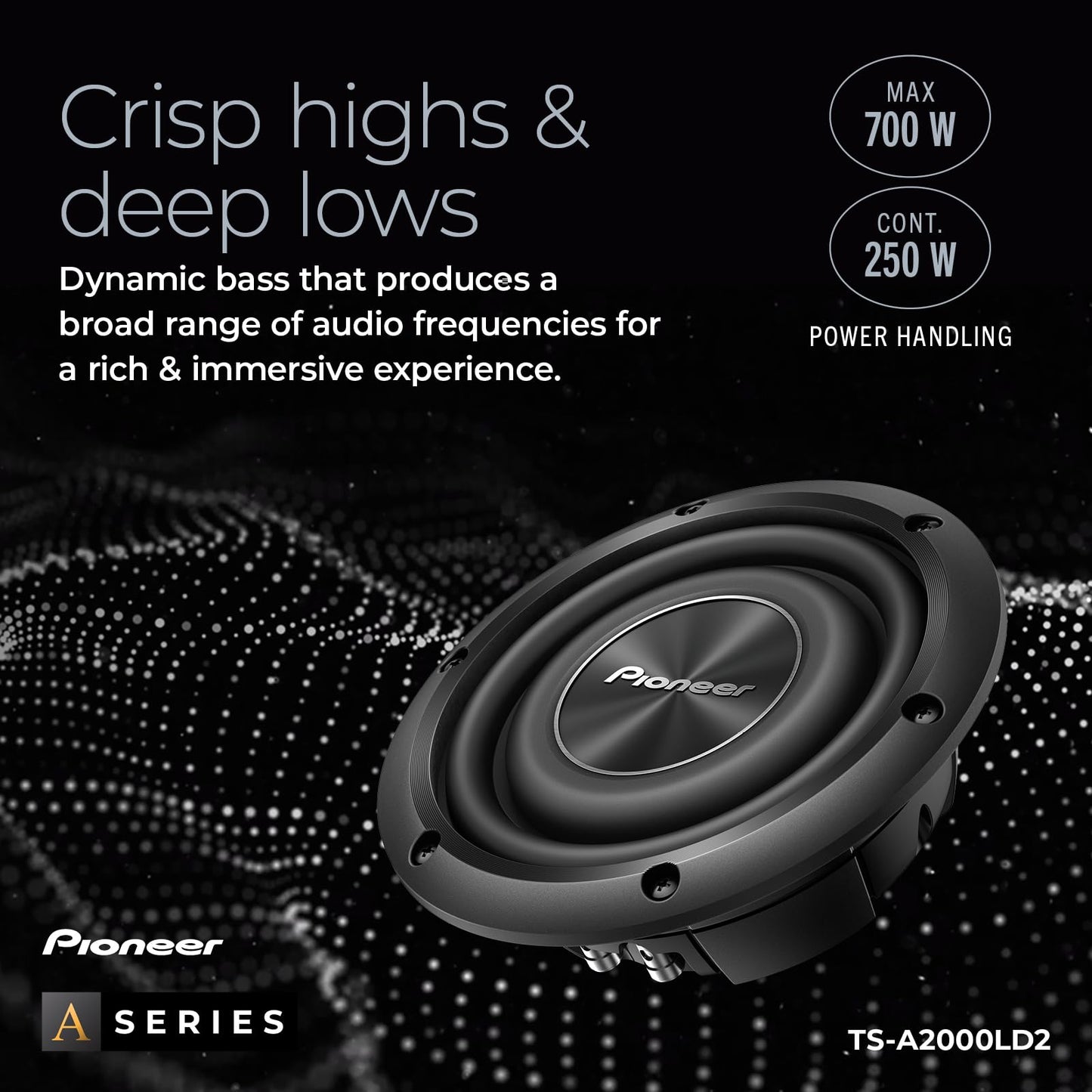 PIONEER SubWOOFER Slim 700W 2 Ohm 20.32 cm