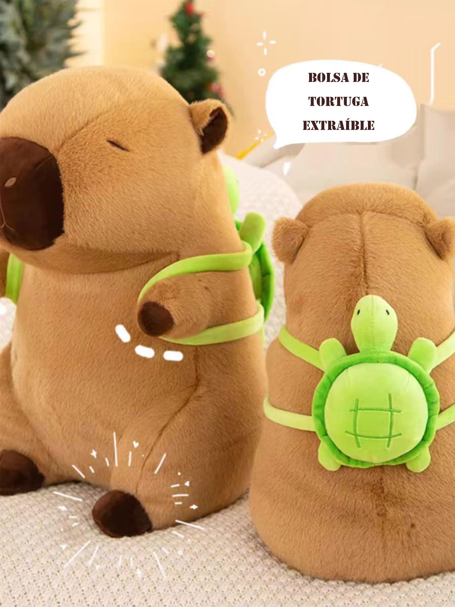 Juguete Peluche ZYJXLY marrón Capibara Lindo para Niños y Niñas