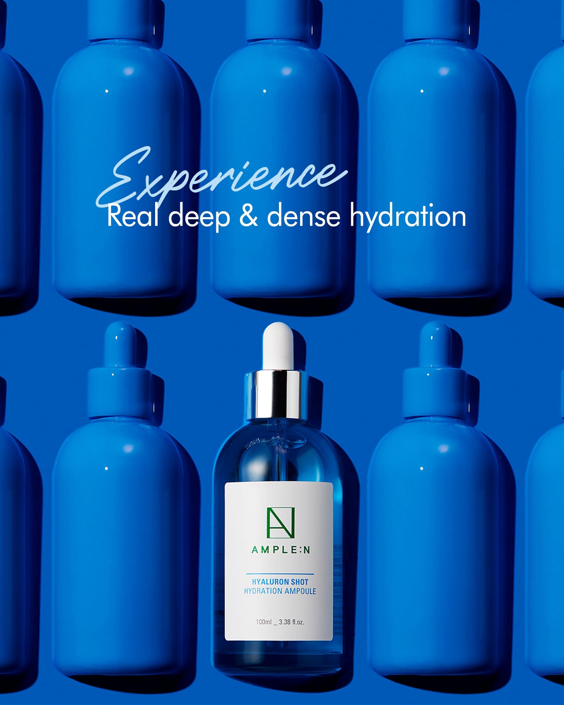 Hyaluron Shot Ampoule 3.38 fl. oz. (100ml) - Hyluronic Acid & Xylitol Complex Contained, Powerful Hydrating Skin Care Ampoule for Dry and Rough Skin