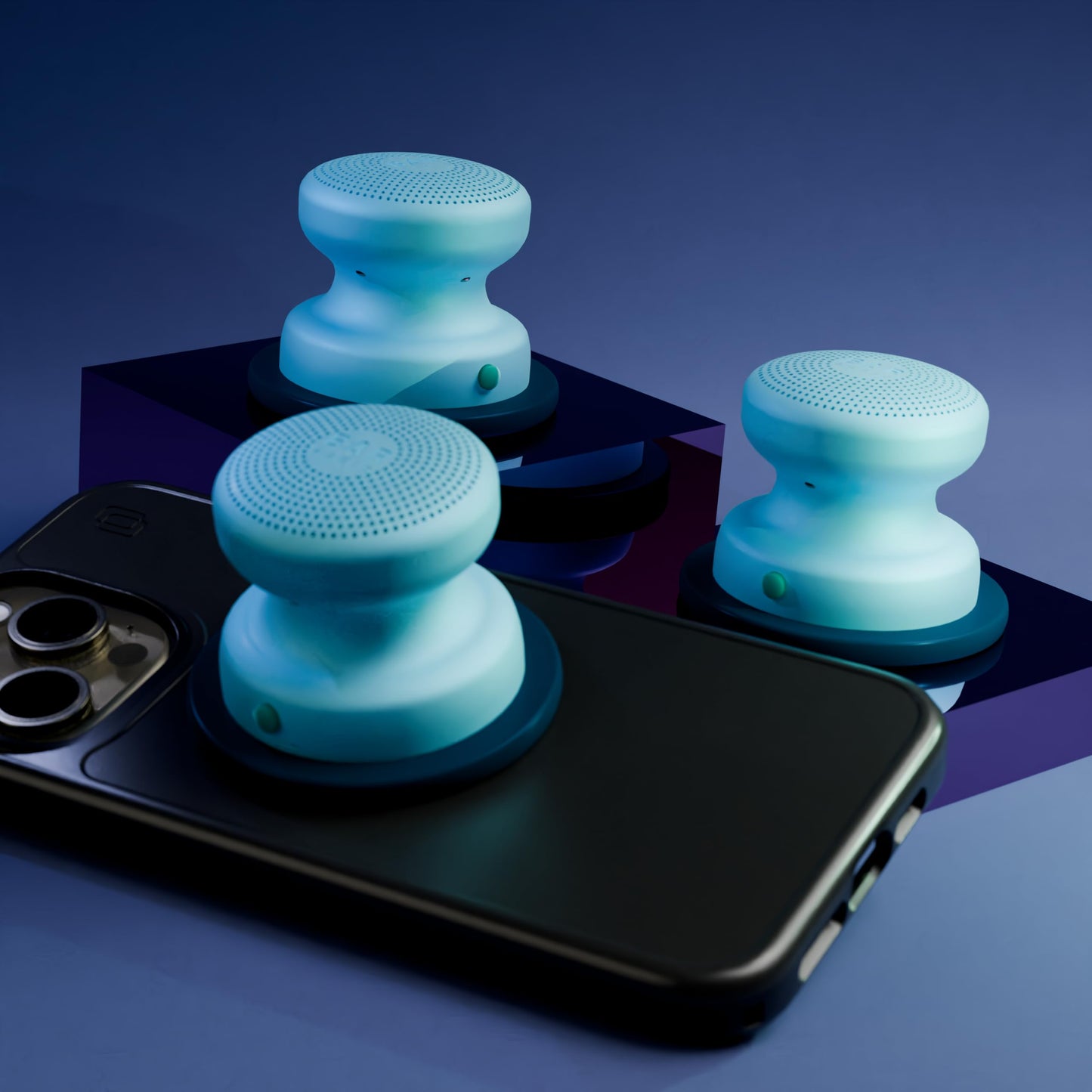 Cellhelmet Bar Audio Mini Mag Altavoz inalámbrico magnético compacto con audio potente, resistencia al agua IPX5, batería de 6 horas y montaje compatible con MagSafe en azul cielo y azul real