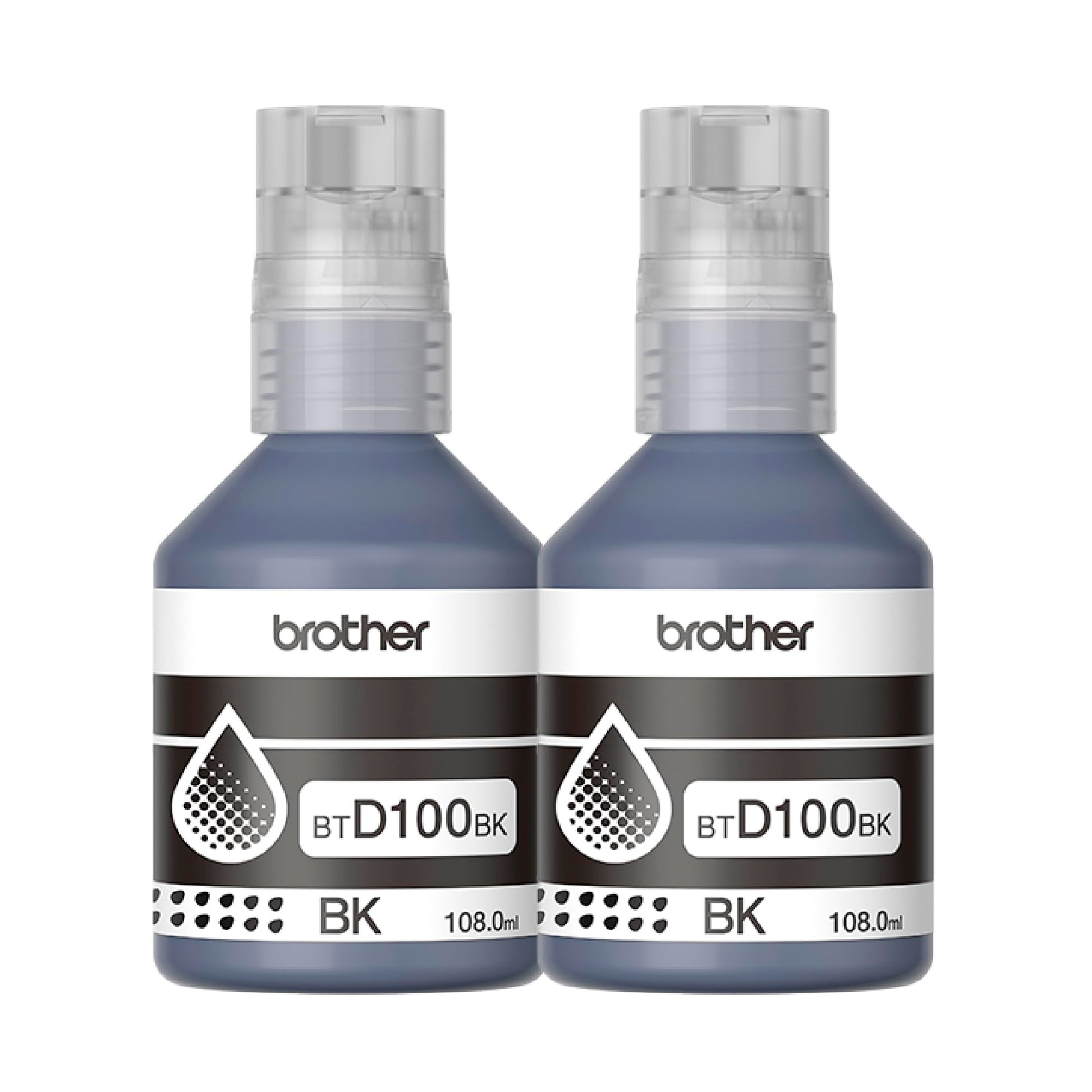 Brother Paquete de Botellas de tintas Color Negro BTD100BK