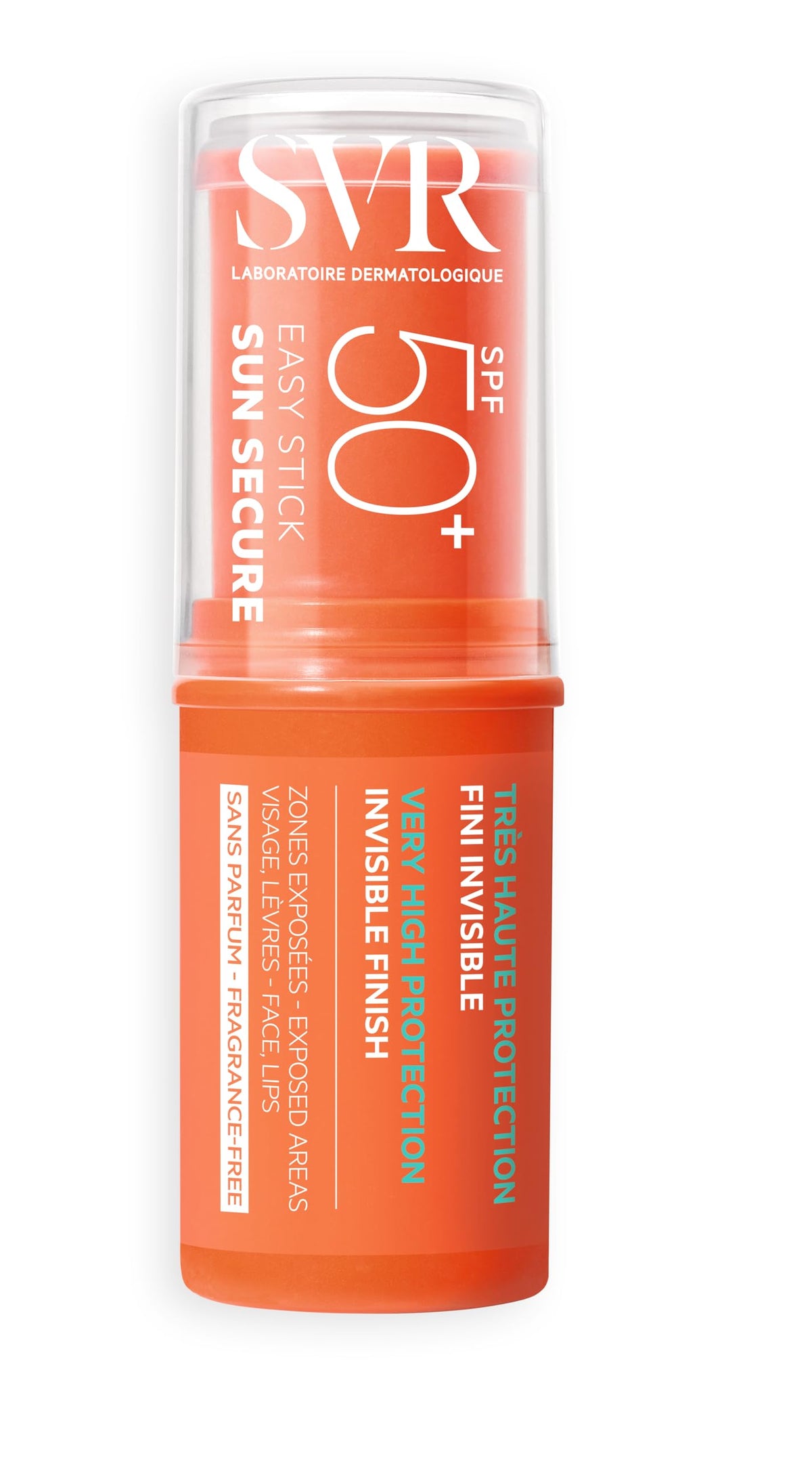 SVR Sun Secure Easy Stick SPF50+ Protector Solar Facial y Corporal en Barra Recargable | Protección UVA, UVB, Luz Visible y Luz Azul | Con Niacinamida, Vitamina E y Extracto de Berro | 10 g