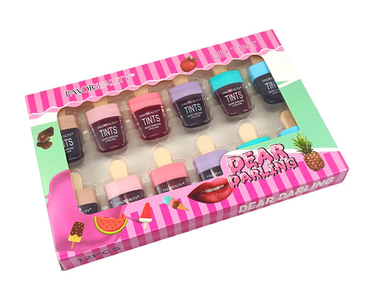 FAVOR BEAUTY Tintas Para Labios En Forma De Paleta 12 Unidades Rosa Glossy