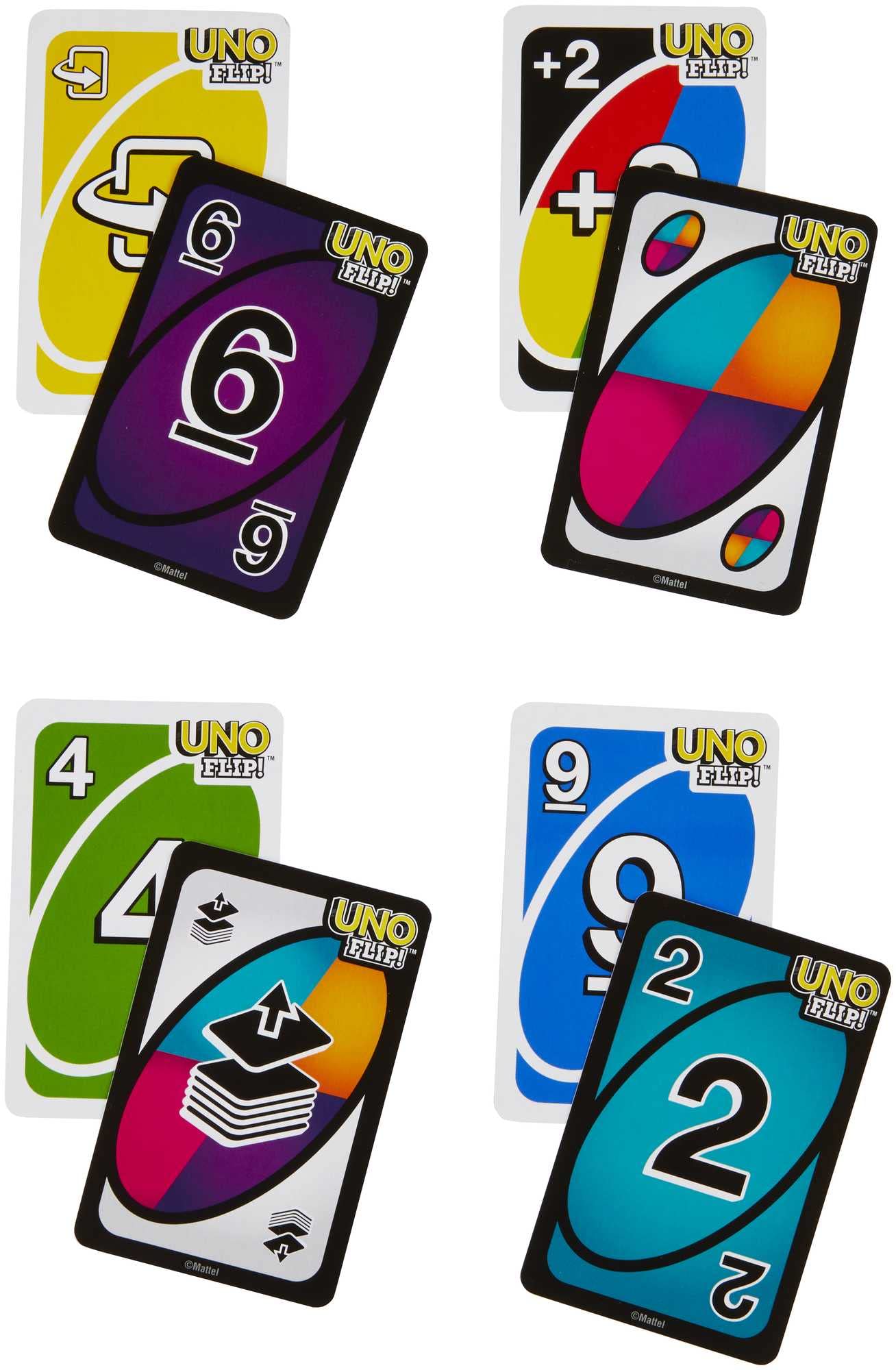 Juego de Cartas UNO Flip Mattel Metálico para Jugar Entre Amigos 7+ Años