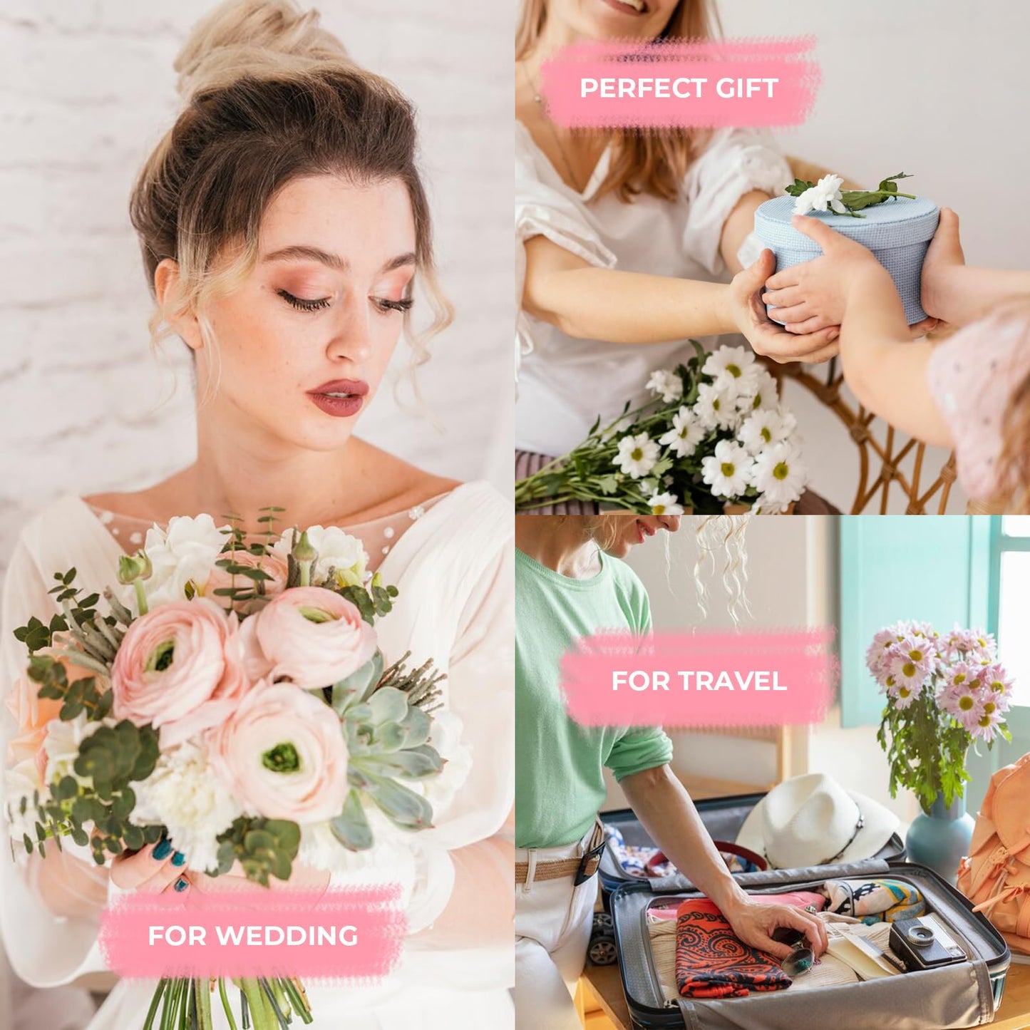 AOLRNALI - Kit de emergencia para novia para el día de la boda, esencial para boda, juego de supervivencia para novia del equipo, kit de viaje imprescindible con bolsa de maquillaje