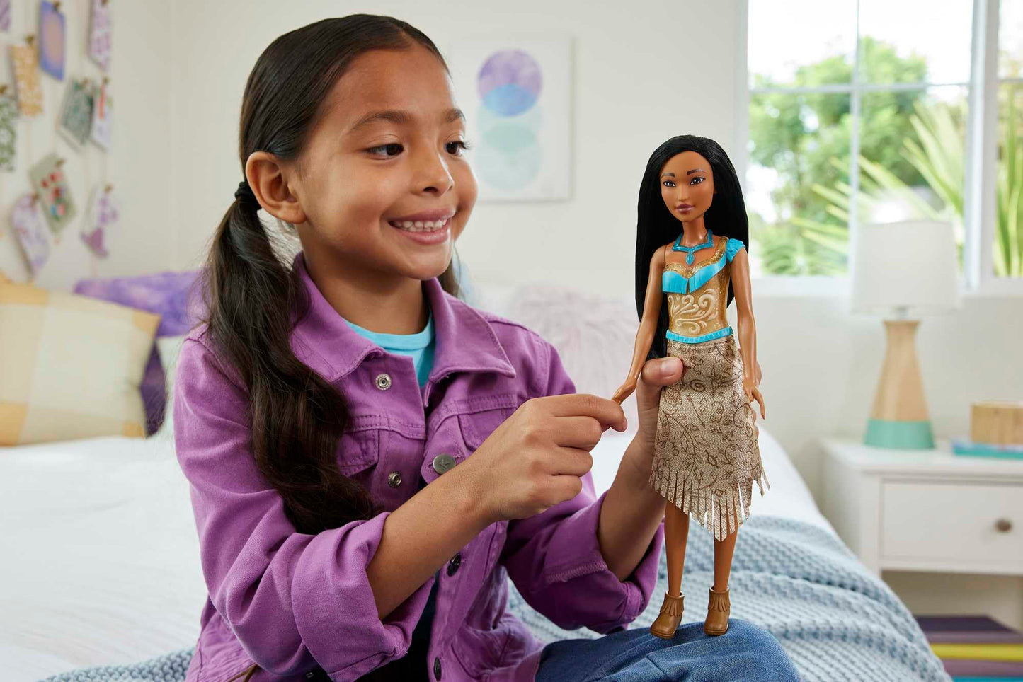 DISNEY Princesa, Pocahontas Muñeca, Princesas Mattel, Juguete Niña 3 años +