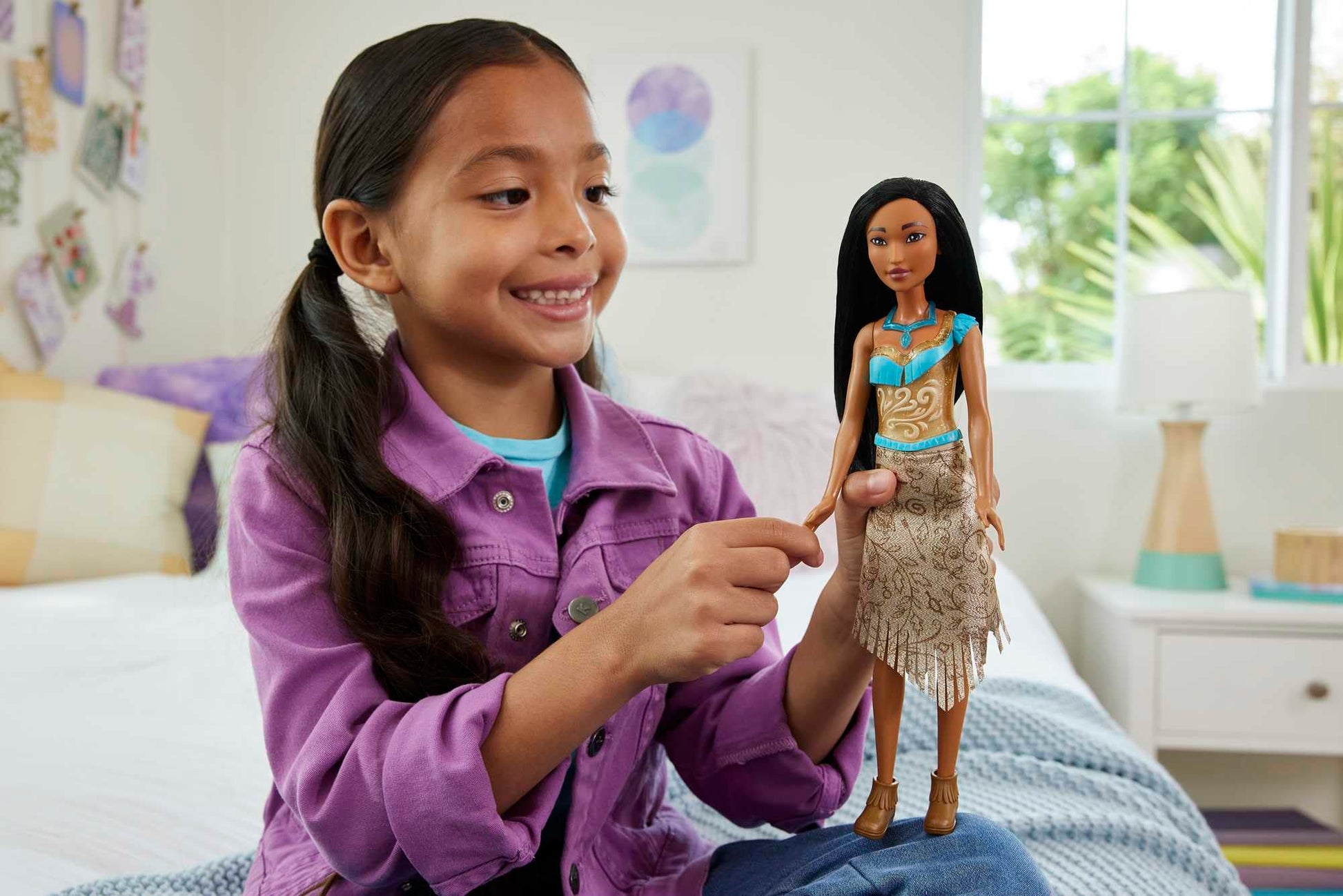 DISNEY Princesa, Pocahontas Muñeca, Princesas Mattel, Juguete Niña 3 años +