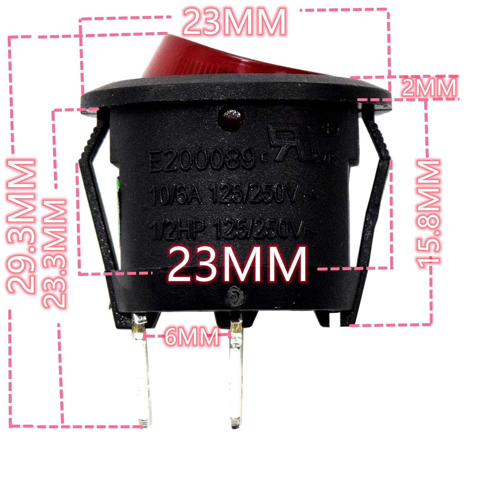 Interruptor basculante sustituye a Hoover 440003992, 270046001 Windtunnel UH70800, UH70810, UH70811, UH70816, UH70820, UH70830, UH70831 Aspiradora vertical