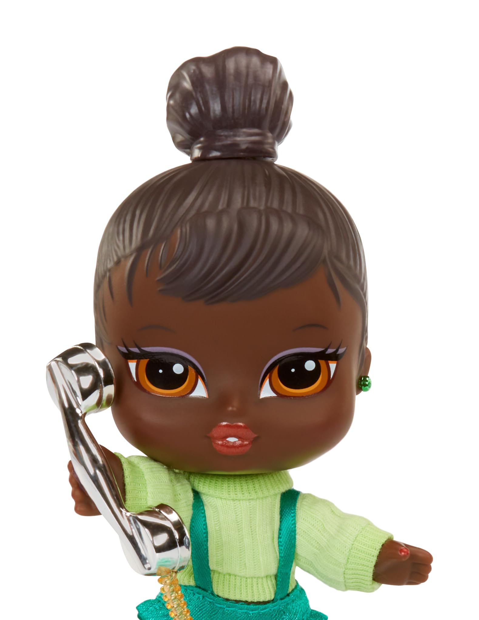 Bratz Muñeca Babyz Runwayz - Felicia - Coleccionable con Accesorios - Incluye un Collar Que Funciona como Llavero - Regalo Ideal para Niñas