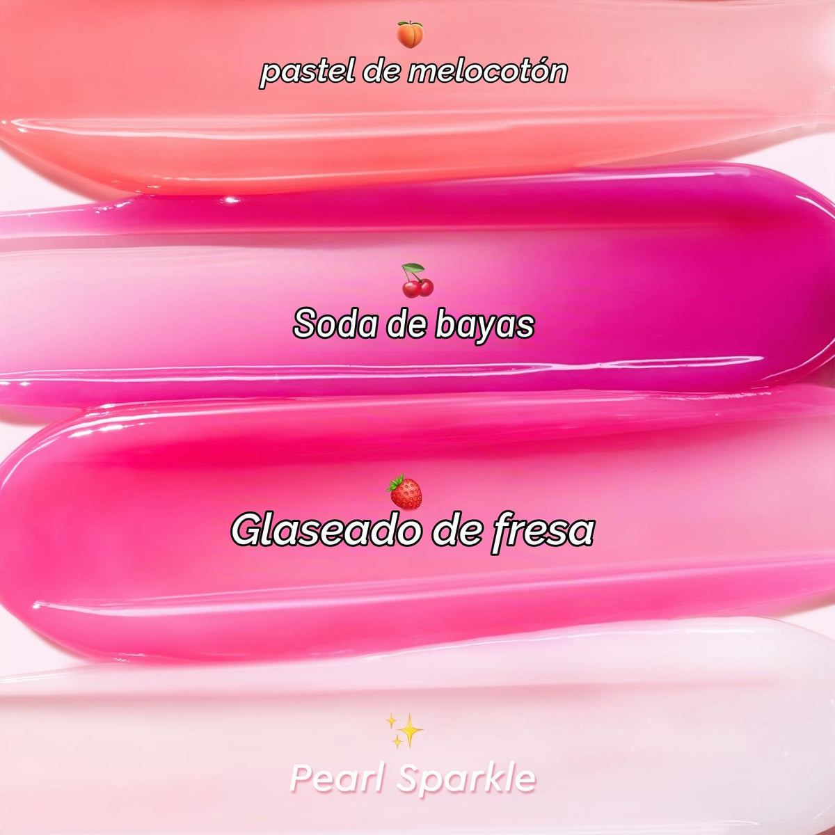 Glad2Glow sérum labial 3 en 1 con efecto iluminador, bálsamo labial con color con VC-IP y Vitamin E, brillo ligero no pegajoso con charm a juego (04 Clear)