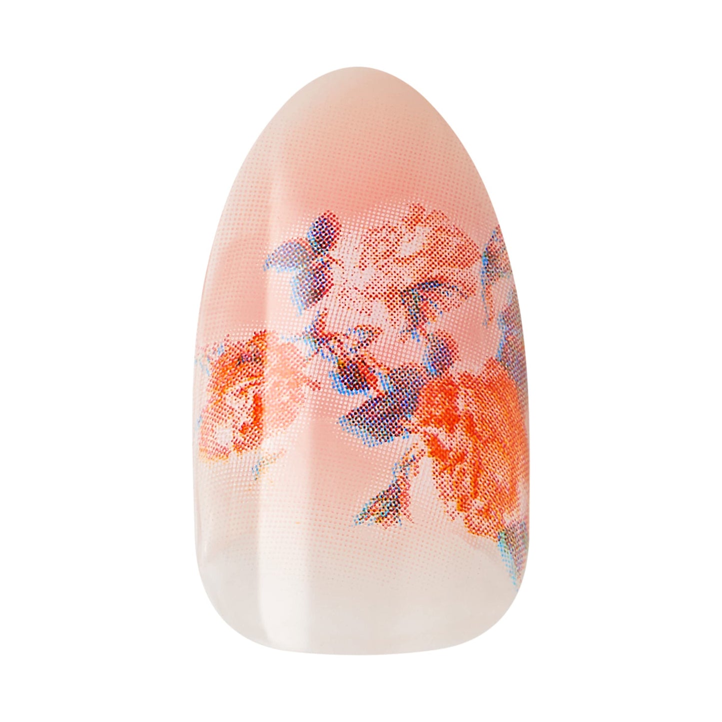 KISS LoveShackFancy x IMPRESS Press-On Manicure Limited Edition, Style /''Citrus Candy/'' Medium Almond Pink Press-On Nails, Includes Prep Pad, Mini Nail File, Cuticle Stick, & 30 Fake Nails