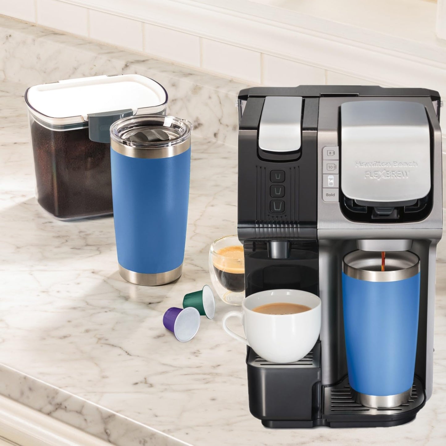 Hamilton Beach Cafetera Universal Flex Brew preparación 3 en 1 mod. 49930