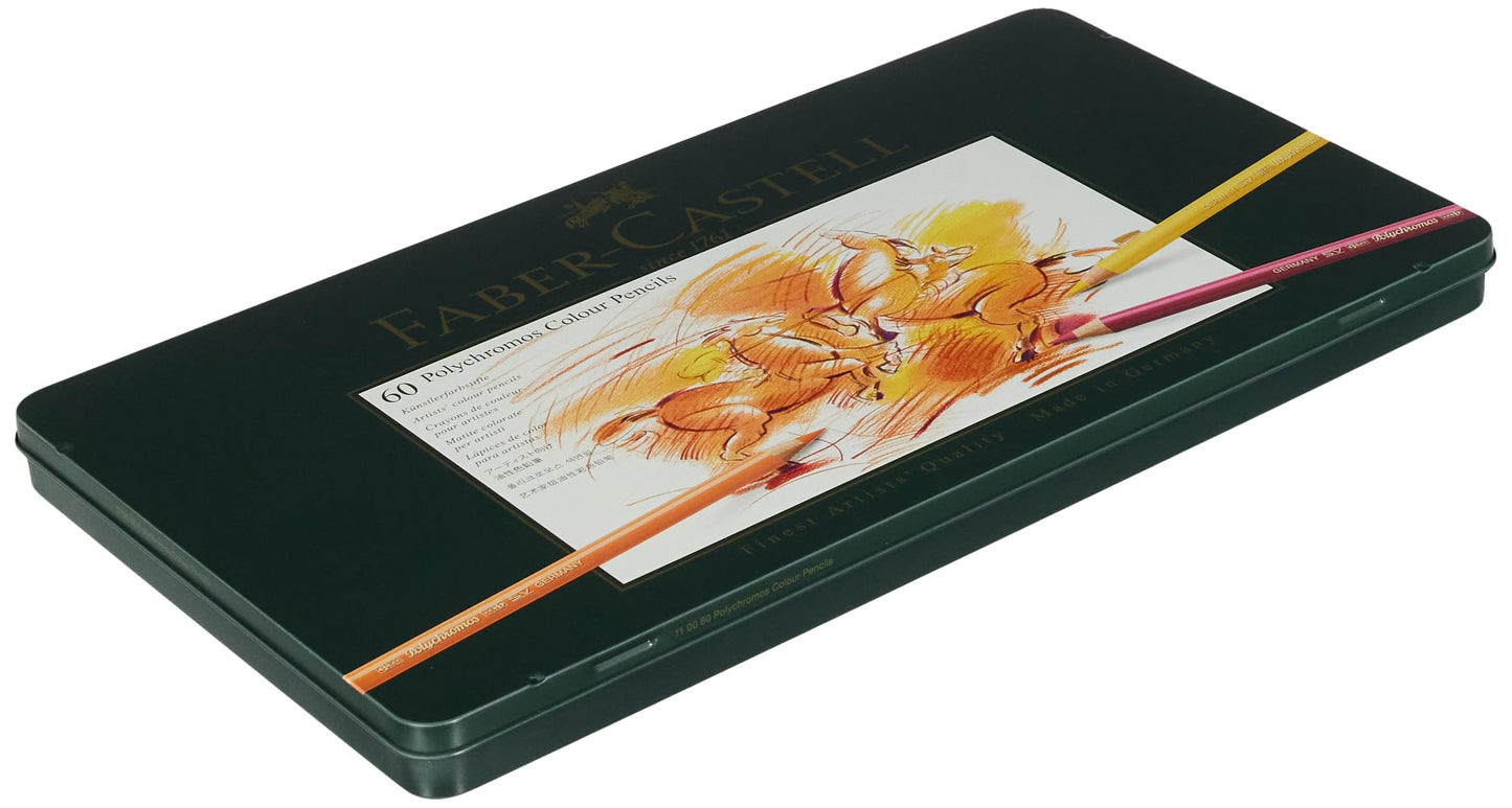 Set de Lápices Polychromos Faber-Castell 60 Colores de Calidad Profesional para Arte