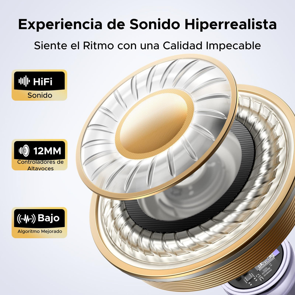 Audífonos Inalámbricos UGREEN Púrpura con 4 Micrófonos y Control por App para Deportes