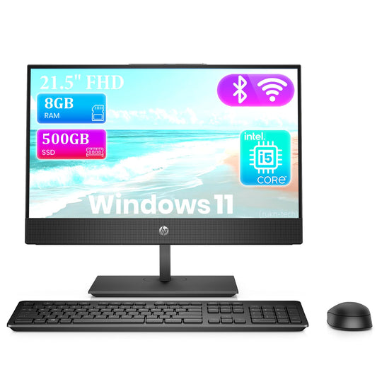 Desktop HP ProOne 600 G4 21.5 Pulgadas Renovado i5 8GB 500GB SSD Win11 Pro
