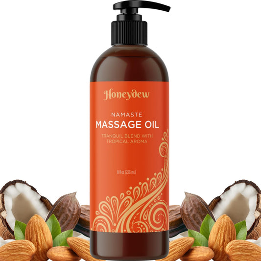 Aceite de Masaje Corporal Mango Sorbet con Jojoba, Almendra Dulce y Coco para Piel Humectante Antienvejecimiento para Mujeres y Hombres