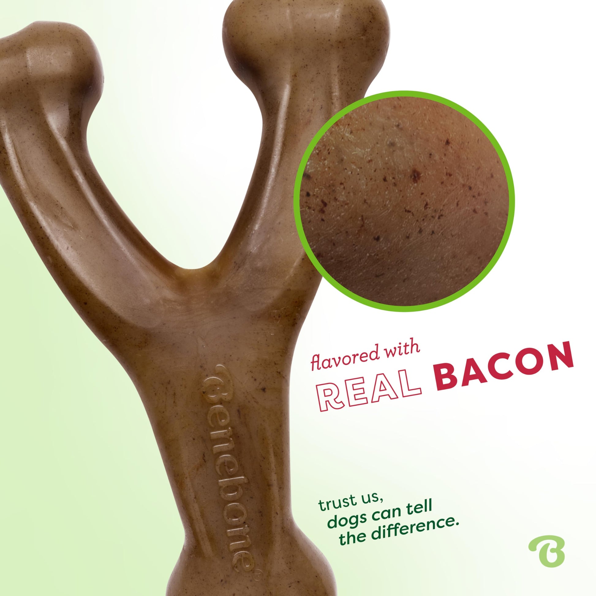 Benebone JUMBO Bacon Flavored Wishbone Chew Toy
