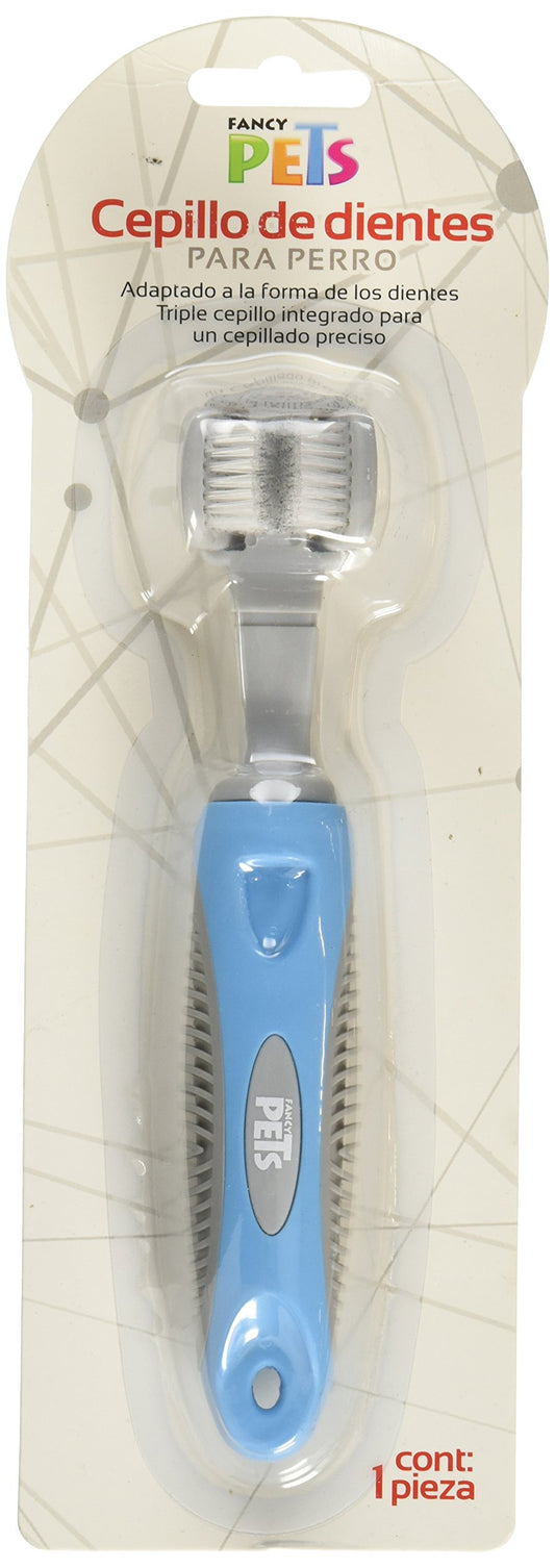 Cepillo Dental Triple Fancypets Unicolor para Perro