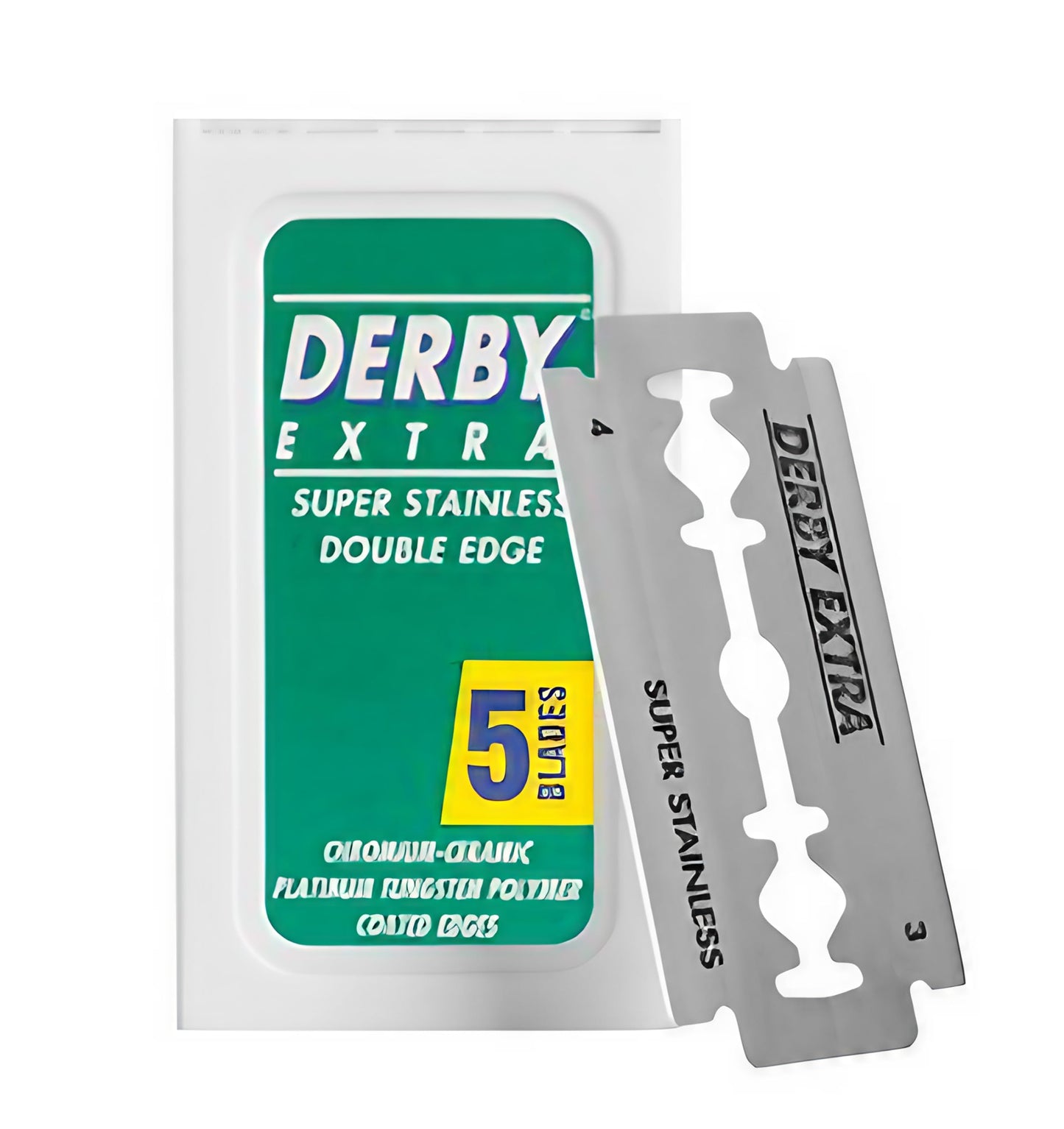 Derby Cuchillas de afeitar extra de doble filo, 100 unidades