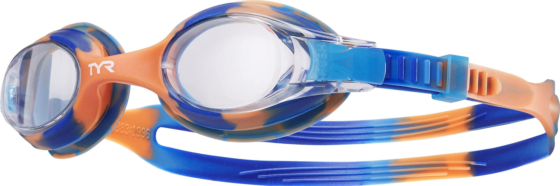 Gogles de Natación TYR Swimple Transparente Azul Anaranjado para Niños