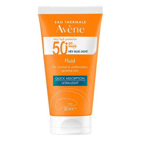 Avene Fluido con Protector Solar Fps50+, Sin Perfume, 50ml