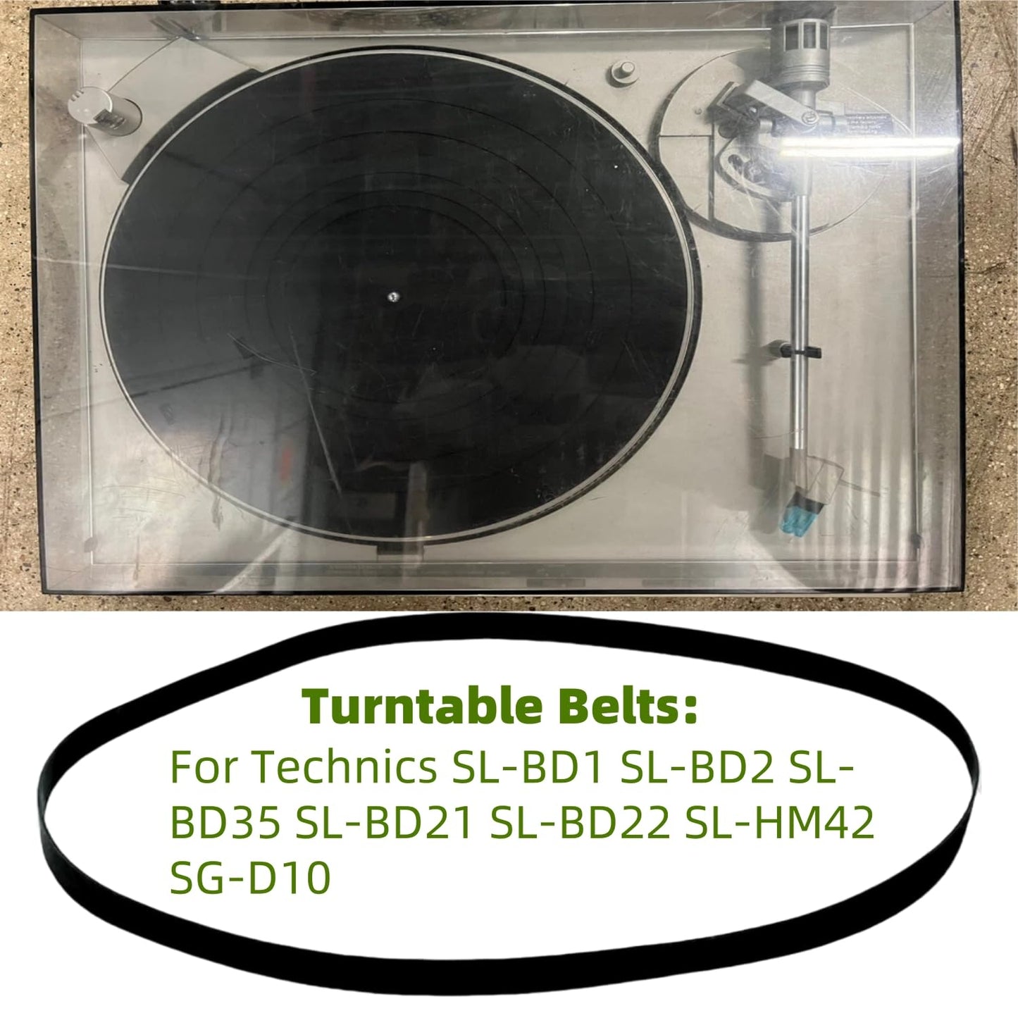 Sam&Johnny - Correas de repuesto para Technics SL-BD1 SL-BD2 SL-BD35 SL-BD21 SL-BD22 SL-HM42 SG-D10 Record Player Belt