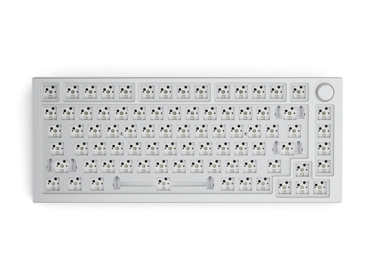 Teclado Mecánico Modular Glorious Hielo Blanco Junta de Alto Perfil Premium RGB 75% Reacondicionado