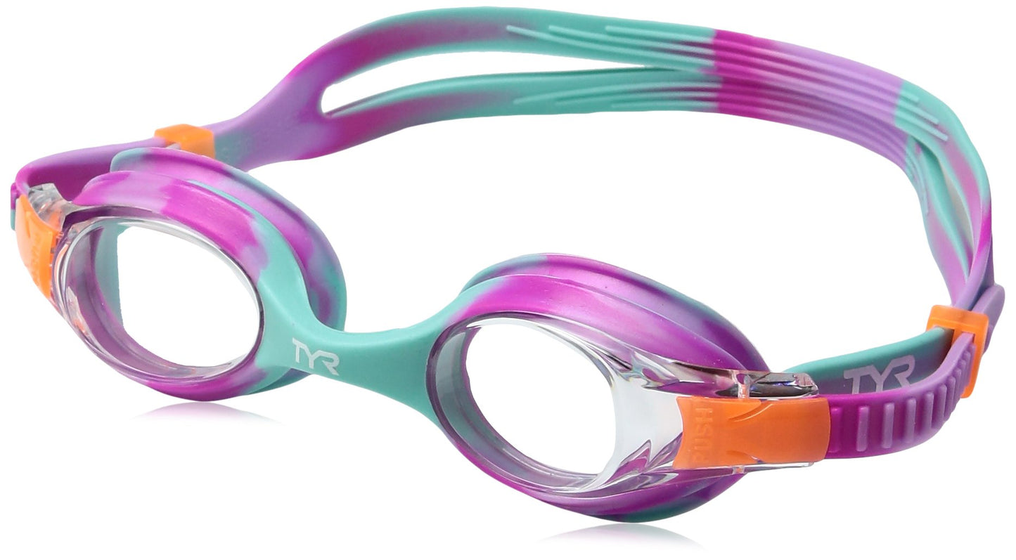 Goggles de Natación TYR Swimple Transparente Rosado Menta para Niños