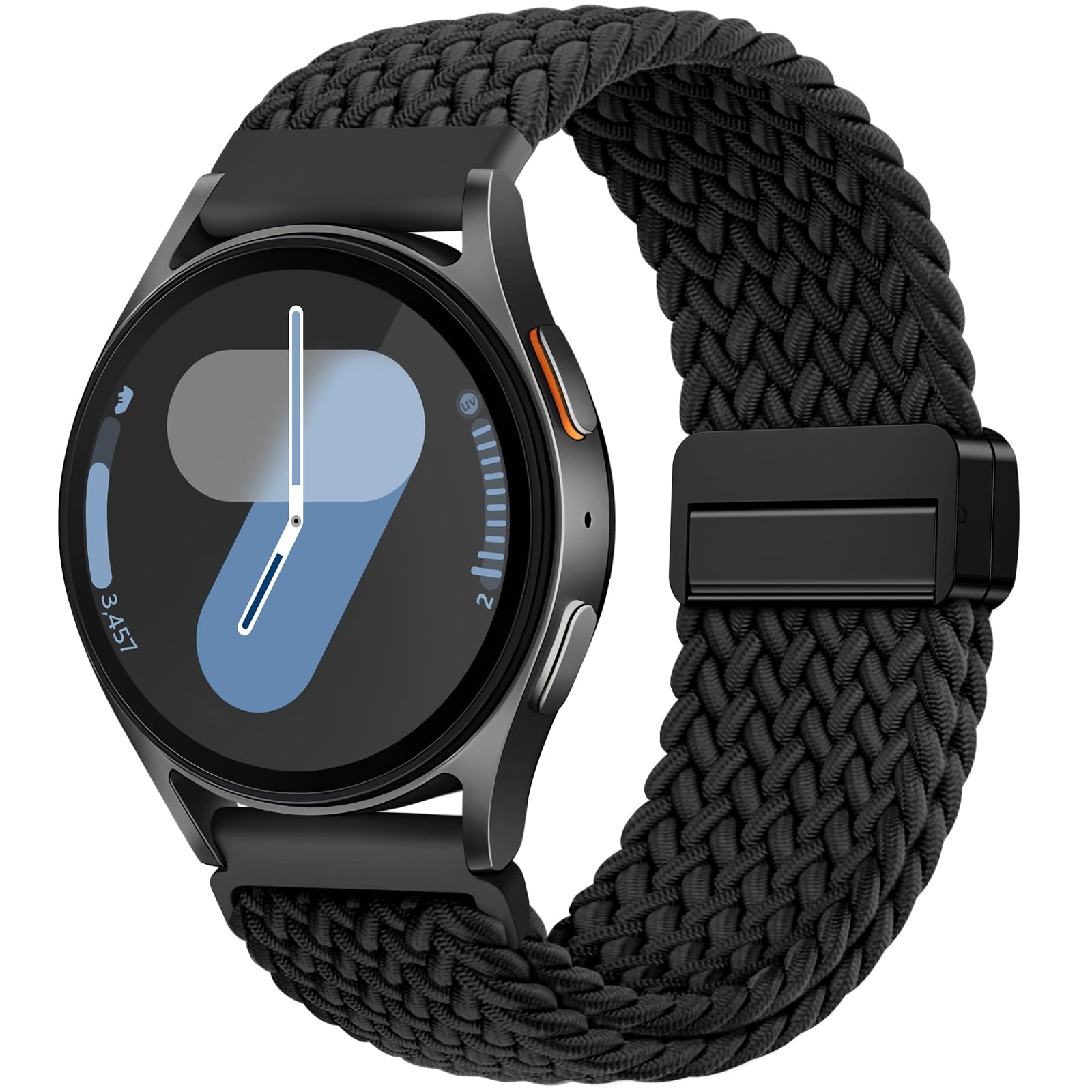 Correa Magnética Trenzada Vcegari negra Compatible con Samsung Galaxy Watch 7 6 5 4 y Active 2