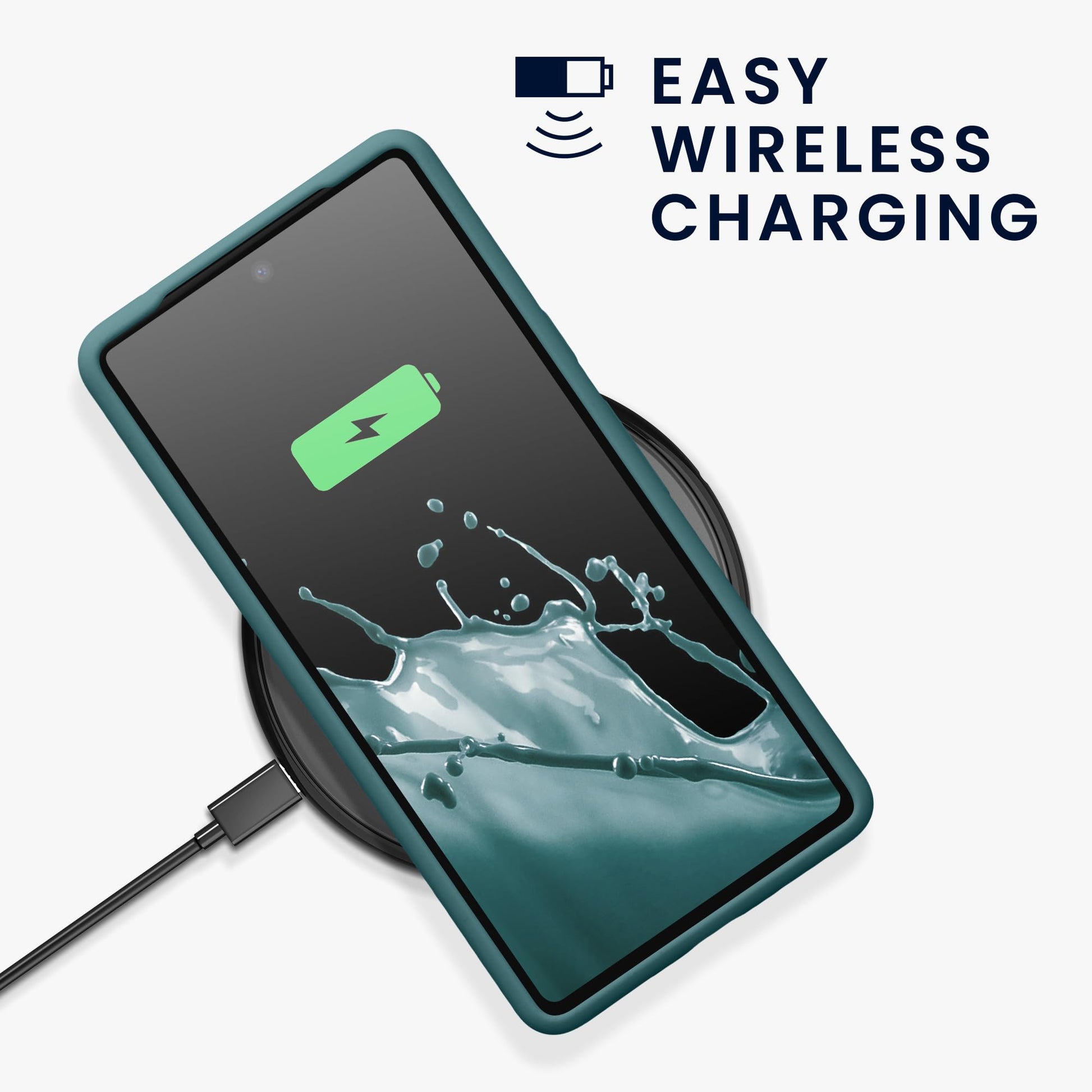 kwmobile Carcasa Compatible con Google Pixel 7a Funda - Case TPU y Silicona antigolpes - Apto Carga inalámbrica - Noche ártica