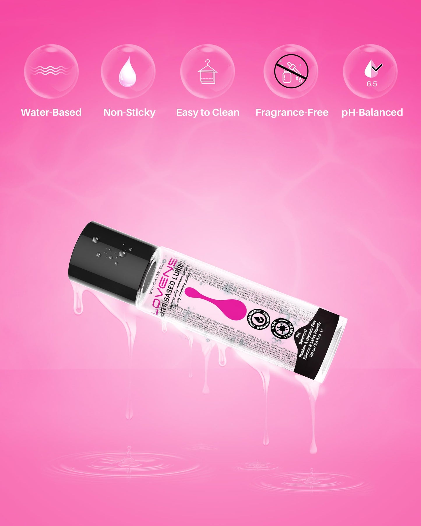 LOVENSE Lube gel Lubricante Base Agua, Lubricante Anal, Silicona Lubricante Sexual Agua para Mujer, Complemento para Todo Juguete Sexual