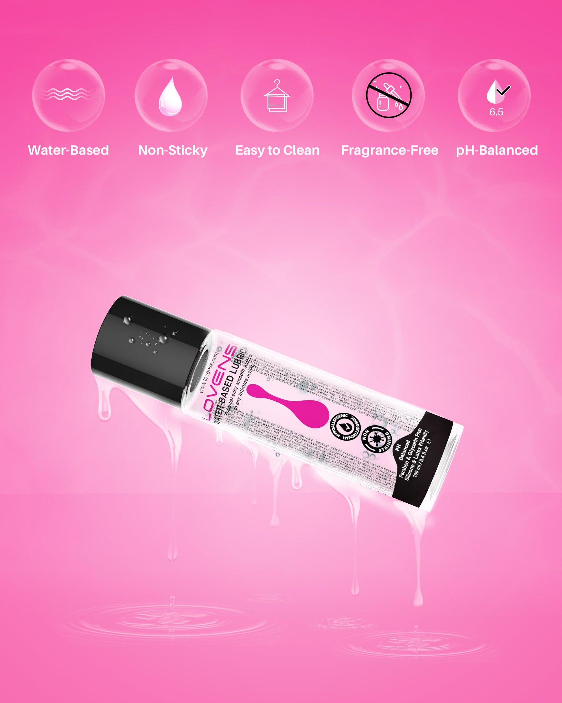 LOVENSE Lube gel Lubricante Base Agua, Lubricante Anal, Silicona Lubricante Sexual Agua para Mujer, Complemento para Todo Juguete Sexual