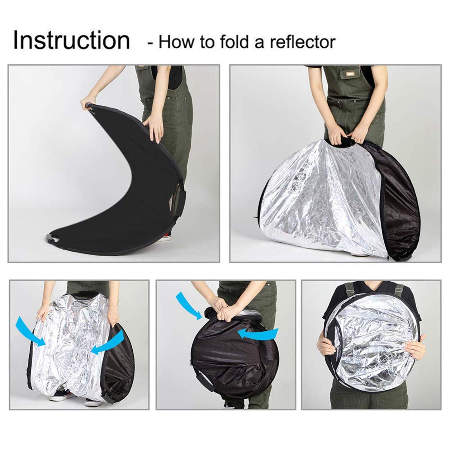 Selens 5-in-1 60x80 Inch Oval Reflector with Handle for Photography Photo Studio Lighting & Outdoor Lighting