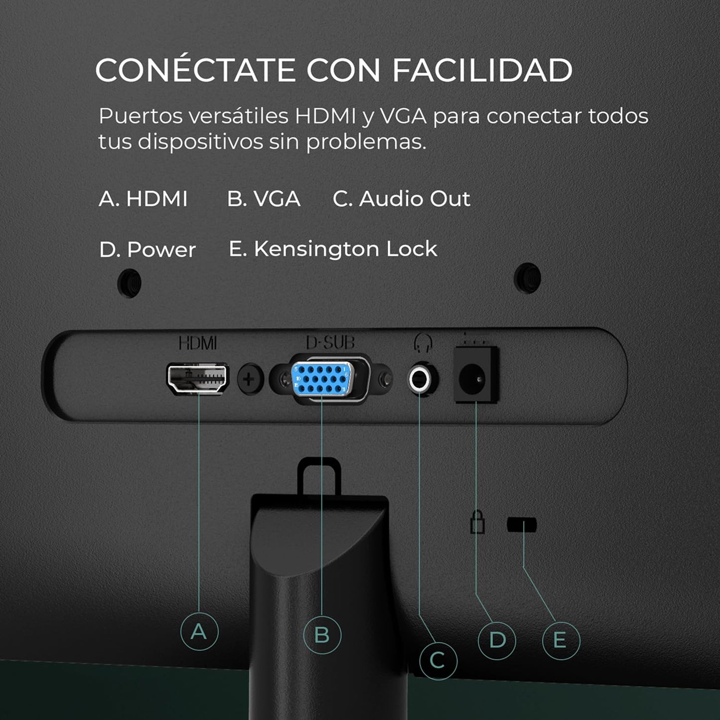 Monitor AOC 27B35H3 de 27", IPS, Full HD, 120Hz, 1ms, Adaptive Sync, HDR, VESA, VGA/HDMI, Bajo Consumo, Sin Parpadeo, Luz Azul Baja, Inclinación Ajustable