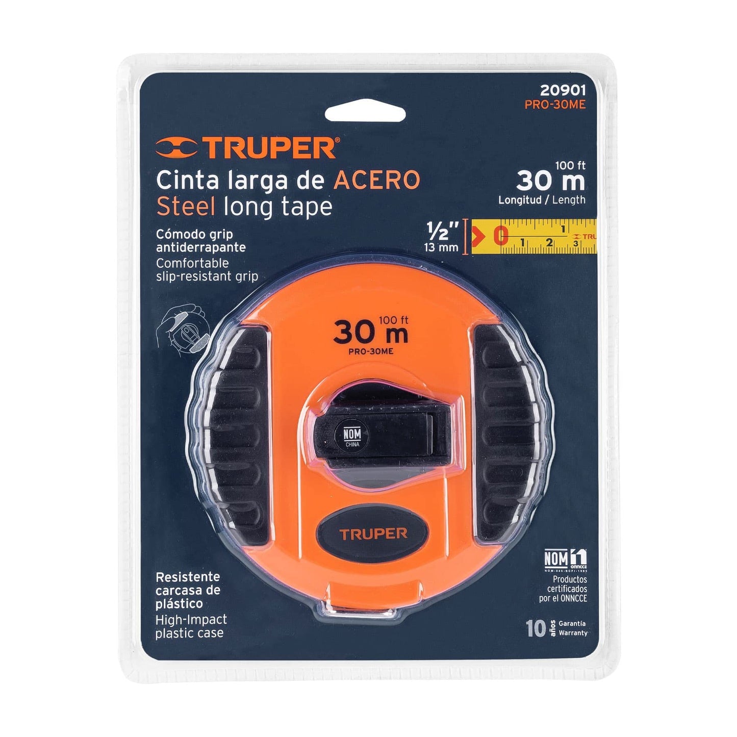 Cinta Métrica Metálica Pretul PRO-30ME 30 m con Carcasa Plástica