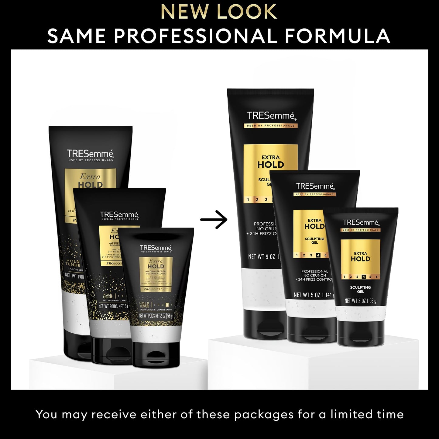 TRESemme Tres Gel Extra Firm Control Gel para el cabello, 2 onzas (Paquete de 3)