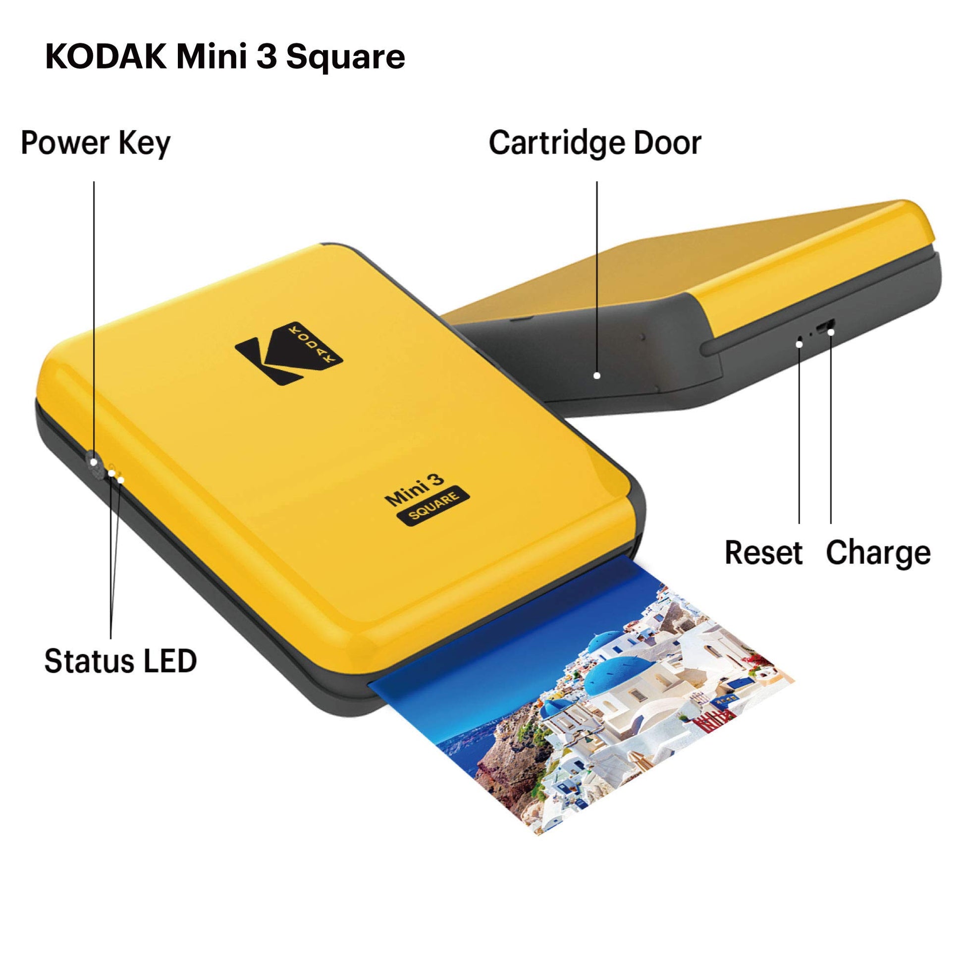 KODAK Impresora Fotográfica Instantánea Mini Shot 3, Inalámbrica, Compatible con iOS, Android y Bluetooth, Portátil