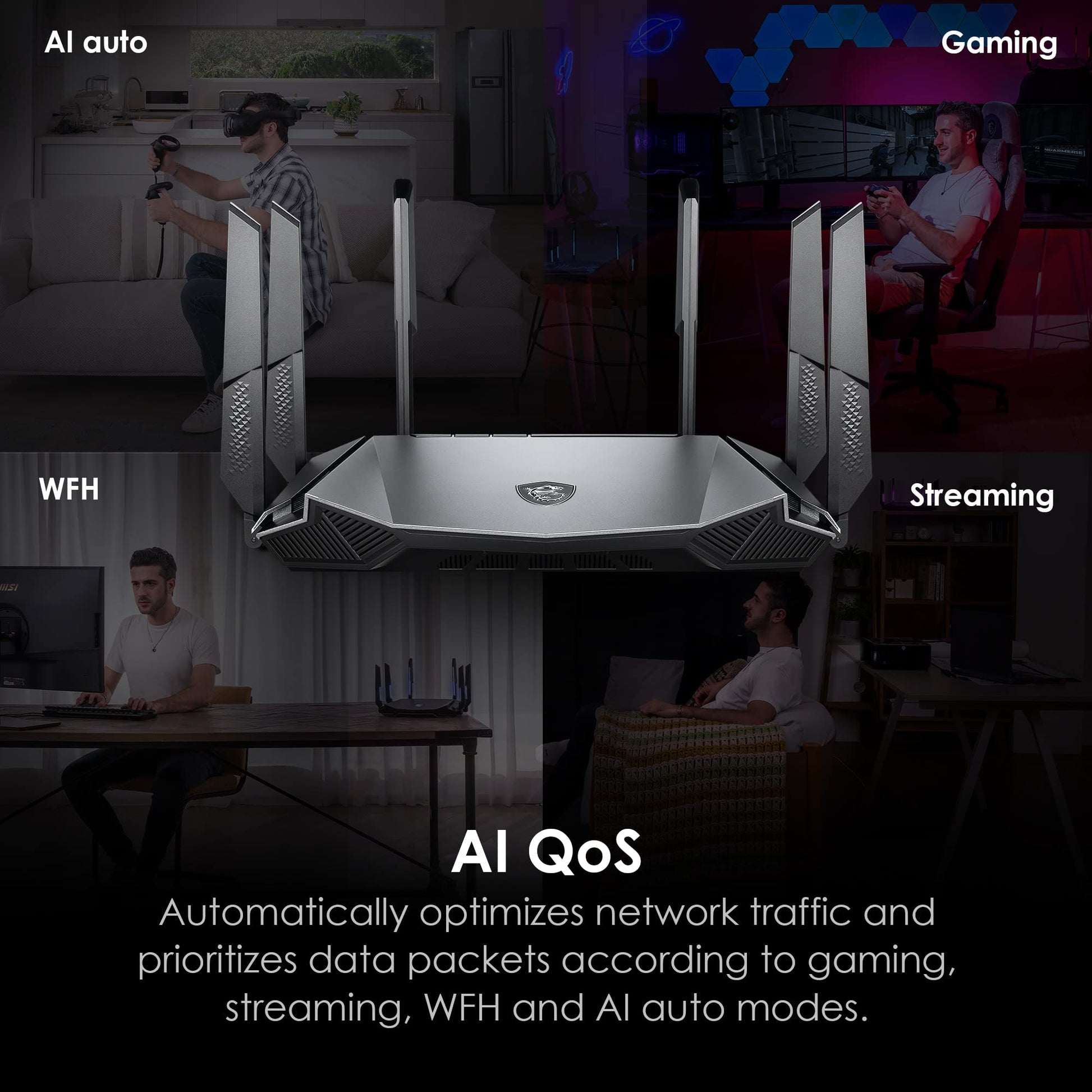 Router Gaming MSI Radix AXE6600 WiFi 6E Tri-Banda
