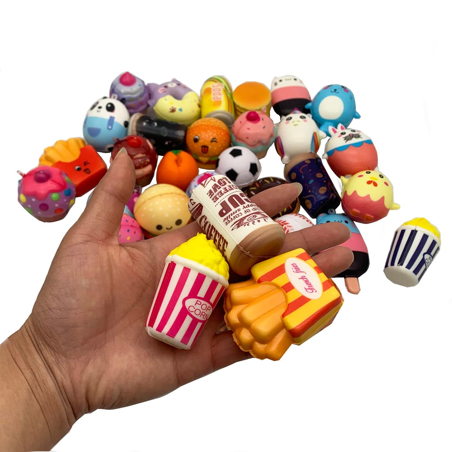 Juguetes Squishies Kawaii Suaves y Lentos Serie de Dibujos Animados con Correas