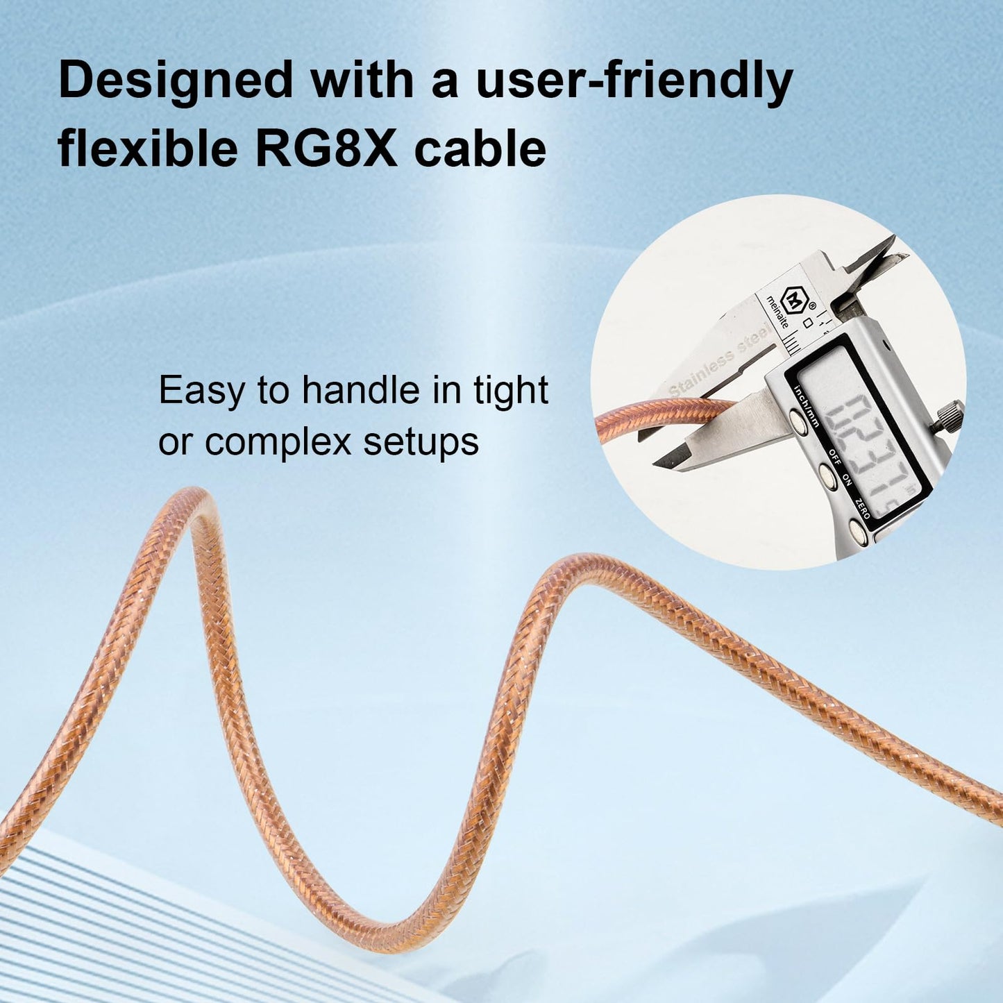 XRDS -RF 30 cm 3 piezas de cable coaxial RG8X con conectores macho PL259 UHF, núcleo de cobre sólido, blindaje trenzado, cable CB para radio ham, radio HF y dispositivos de comunicación