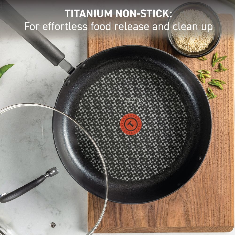 Juego de Utensilios de Cocina T-fal Negro Anodizados Duros Anti-Adherentes 14 Piezas