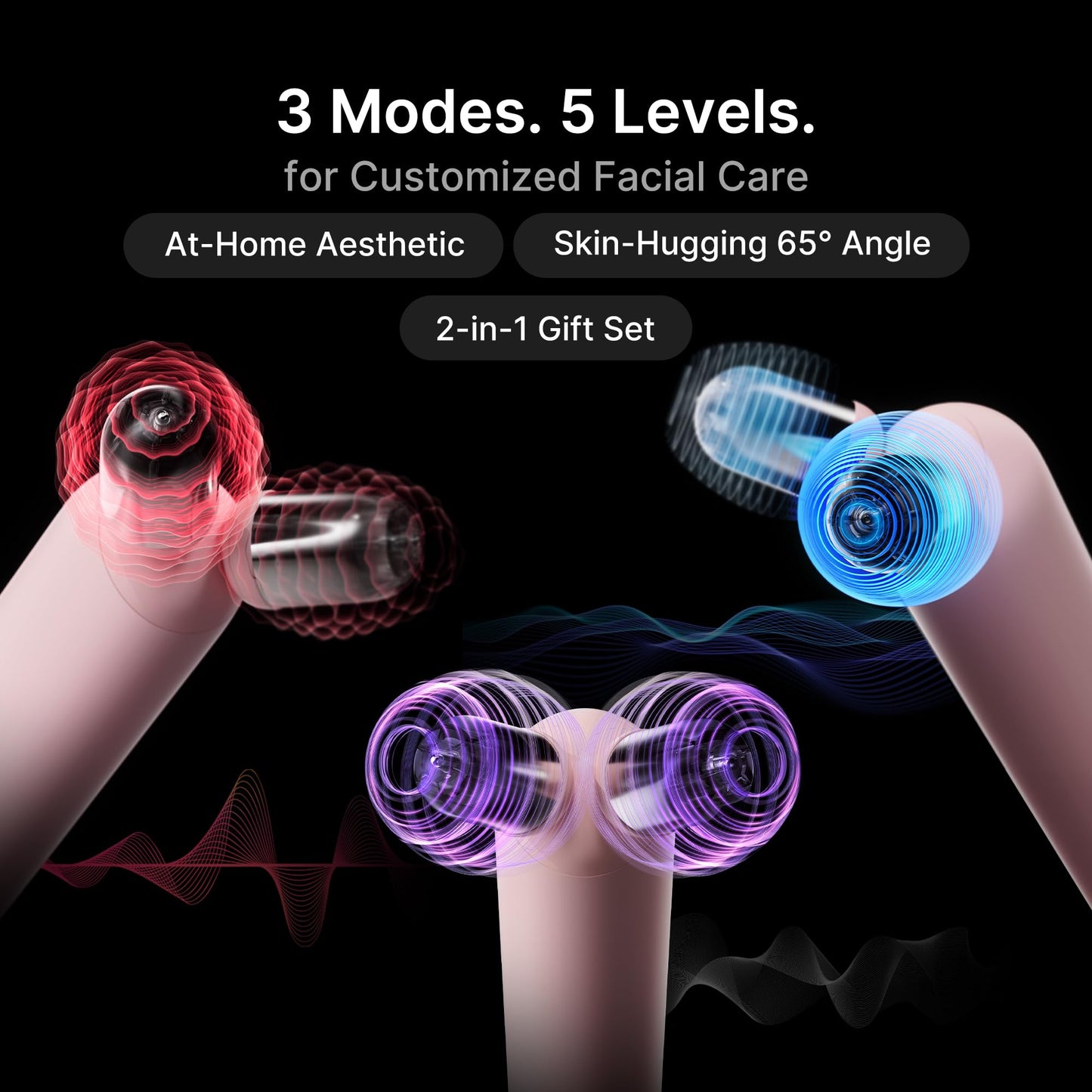 medicube Mini Booster Pro Plus Juego de Dispositivos de Rodillo Facial | Dispositivo de Masaje y Cuidado de la Piel 2 en 1 | Cuidado de la Línea de la Mandíbula y Reducción de Hinchazón | Masajador