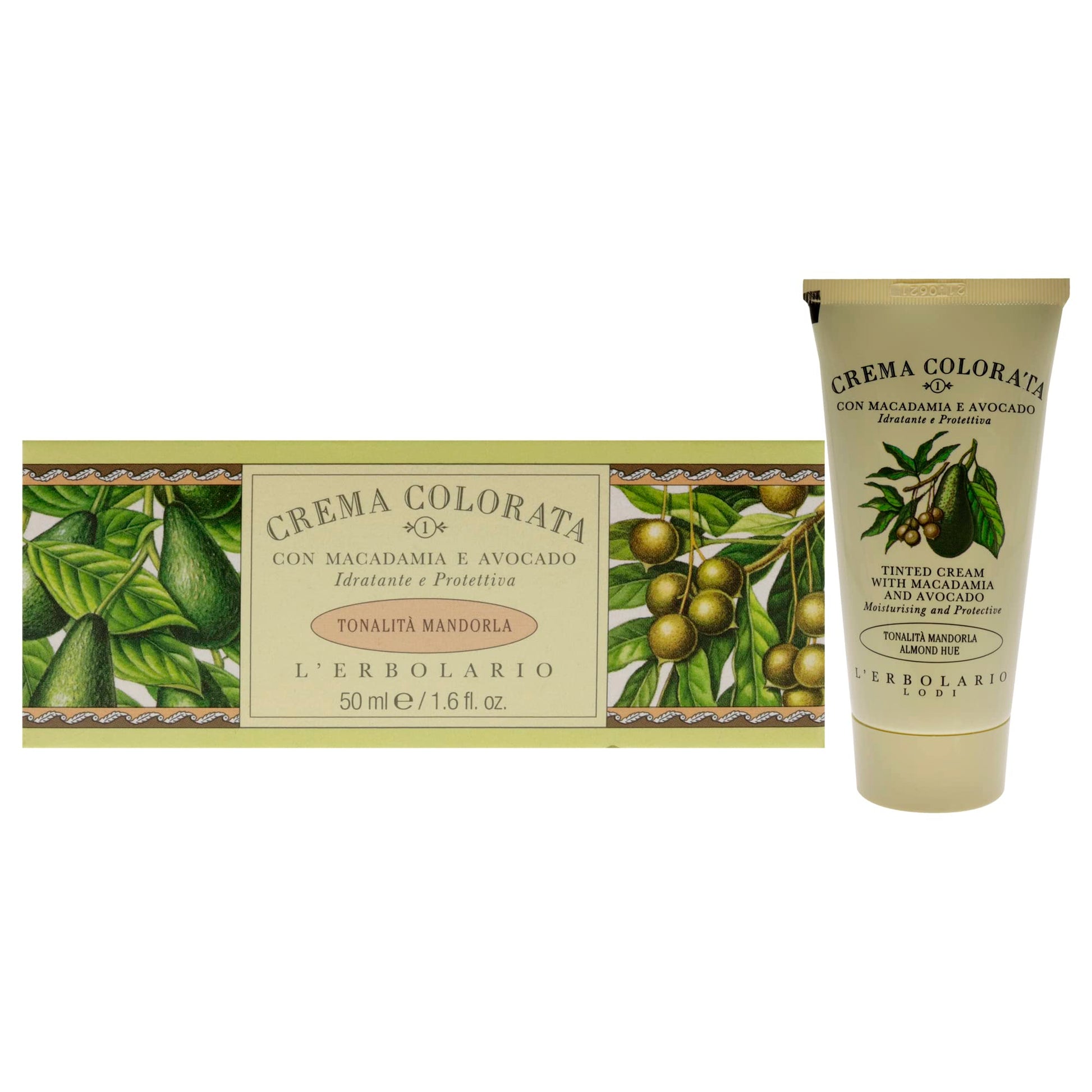 Tinted Face Cream (Crema Colorata) with Macademia Nut and Avocado-Almond (Mandorla) Shade by L'Erbolario Lodi by L'Erbolario Lodi