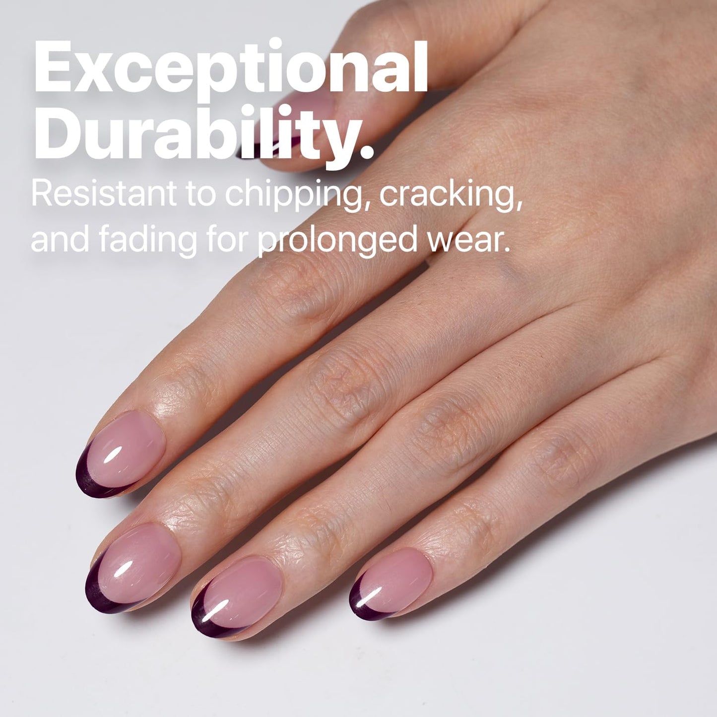 SXC Uñas Postizas con Punta Francesa Cosmetics – Serie Morada, Almendra Extracorta, Kit de Inicio X-Pro Tips | 160 Piezas, 16 Tamaños, 5 Estilos, Ideal para Principiantes