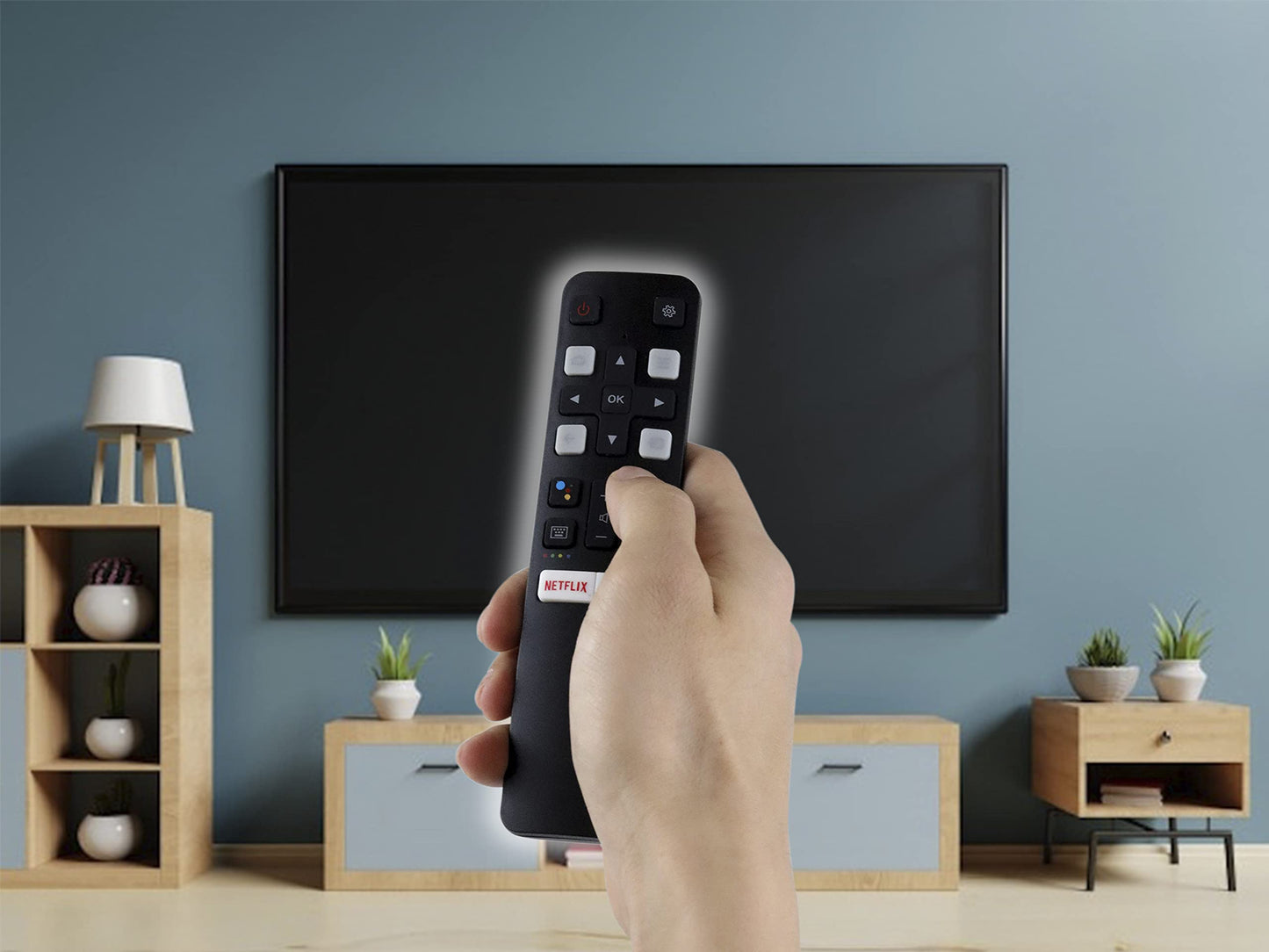 CONTROL EXPERT Control Remoto Compatible con TCL Rc802v Android Smart TV Netflix Pantalla