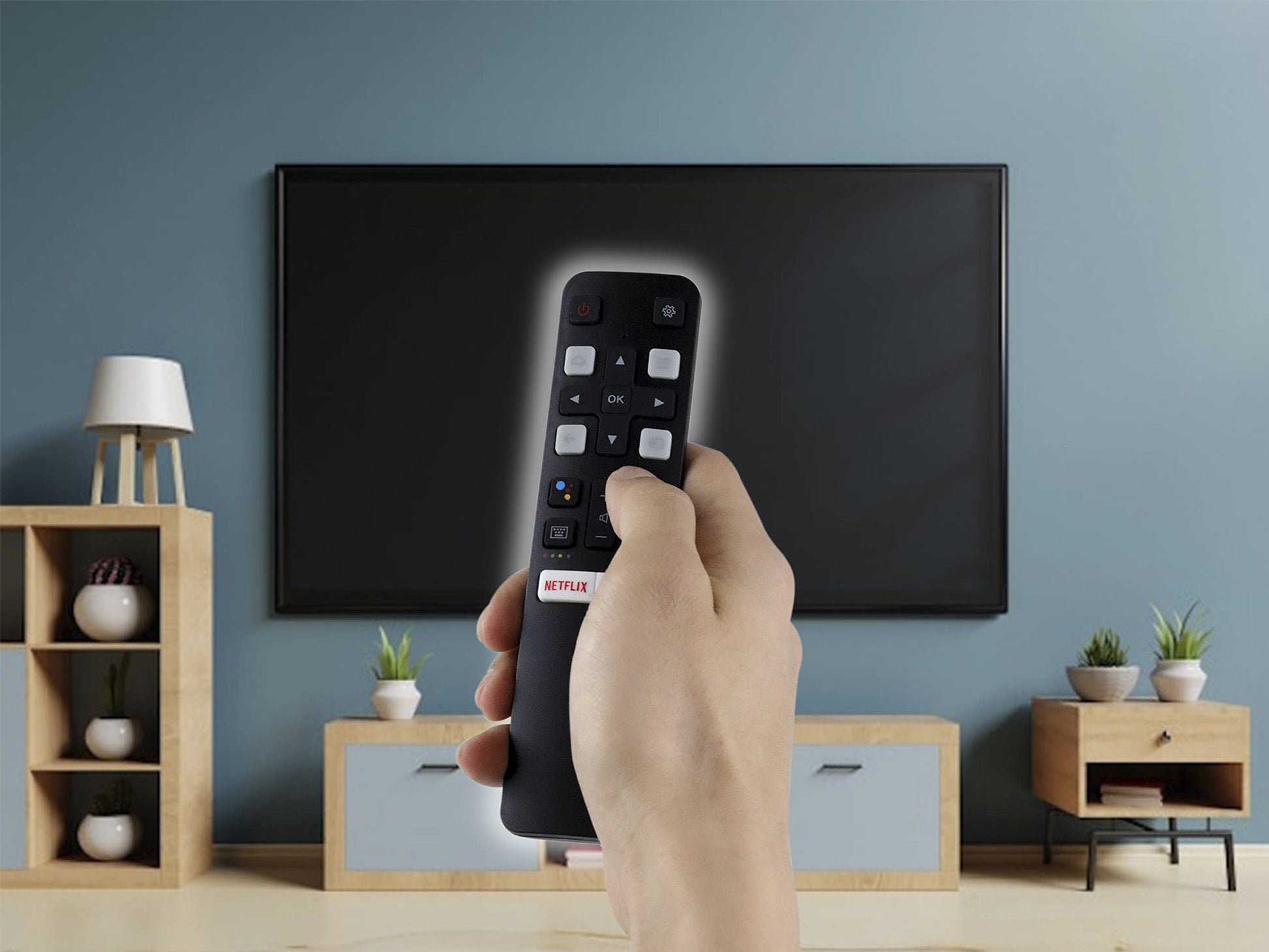 CONTROL EXPERT Control Remoto Compatible con TCL Rc802v Android Smart TV Netflix Pantalla