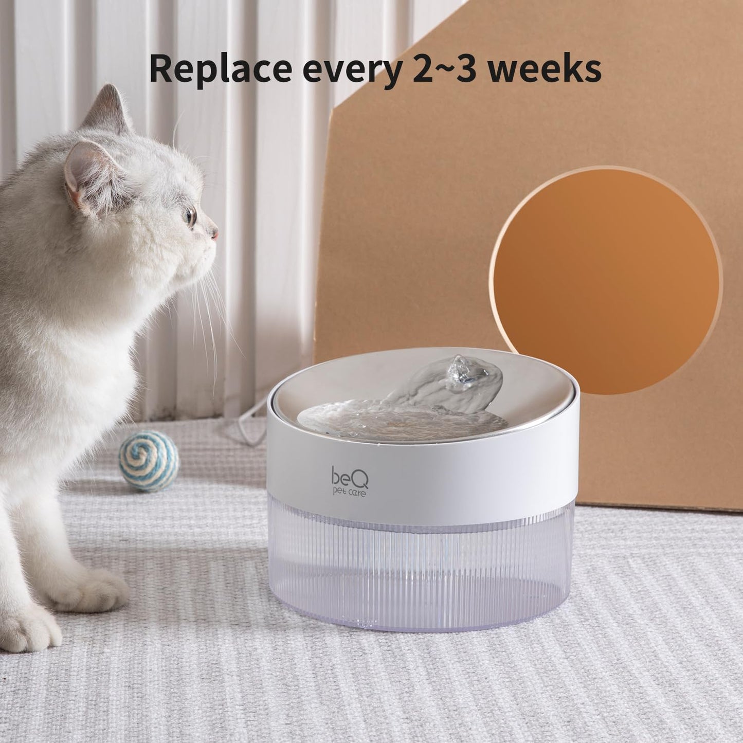 BeQ - Paquete de 12 filtros de repuesto para fuente de agua E1 Infinity Gato, juego de 6 meses de filtros de repuesto para fuente de agua para mascotas, dispensador de perros