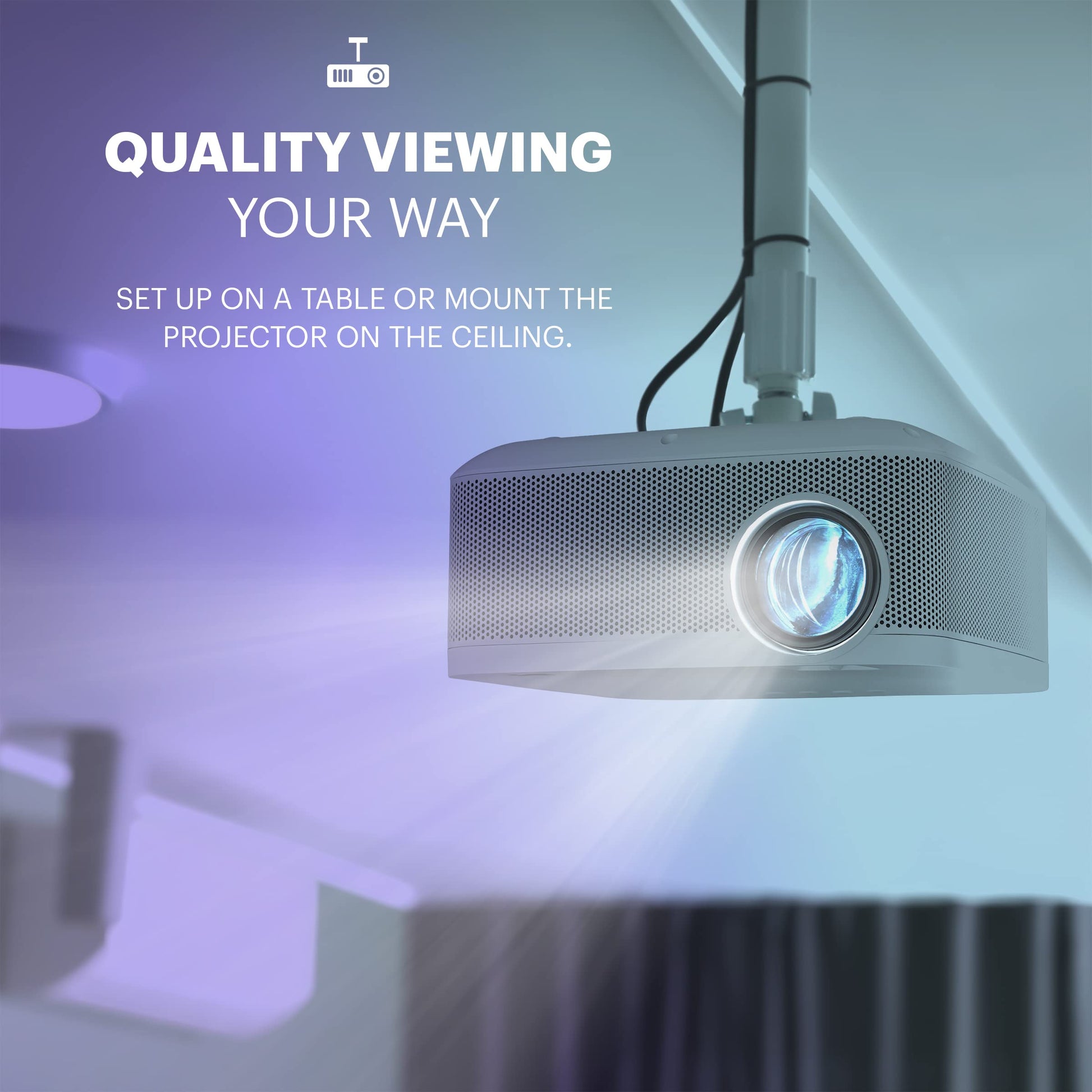 KODAK FLIK X10 Proyector multimedia Full HD | Mini sistema portátil de cine en casa compacto con control remoto, proyección de video nativa de 1080p y cable HDMI | Mira películas desde iPhone, laptop