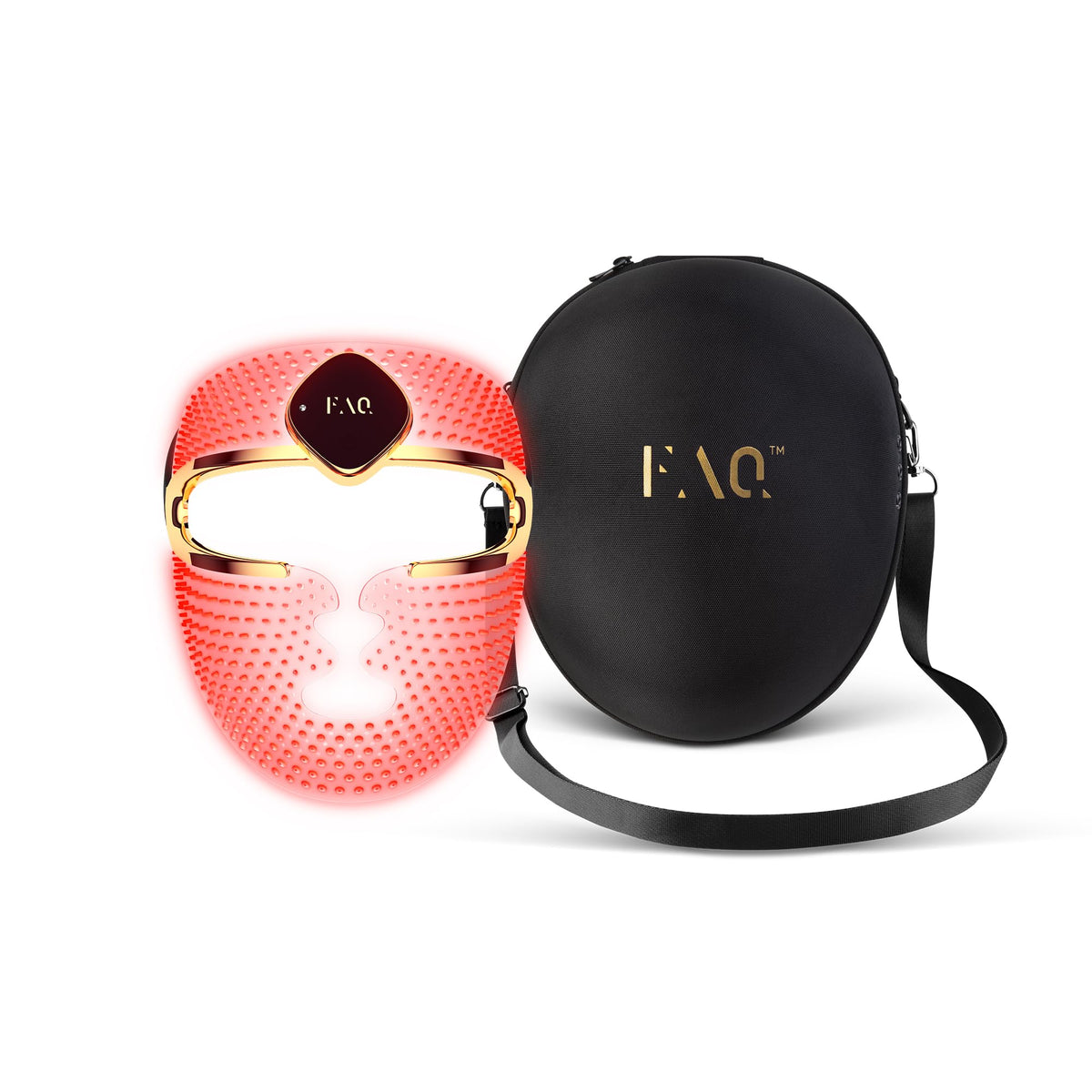 FAQ 202 Máscara facial LED inalámbrica con estuche de viaje - Cuidado antiedad con 8 ajustes - 600 puntos de luz para el tratamiento dirigido y el cuidado facial - Pack de viaje, ligero y duradero