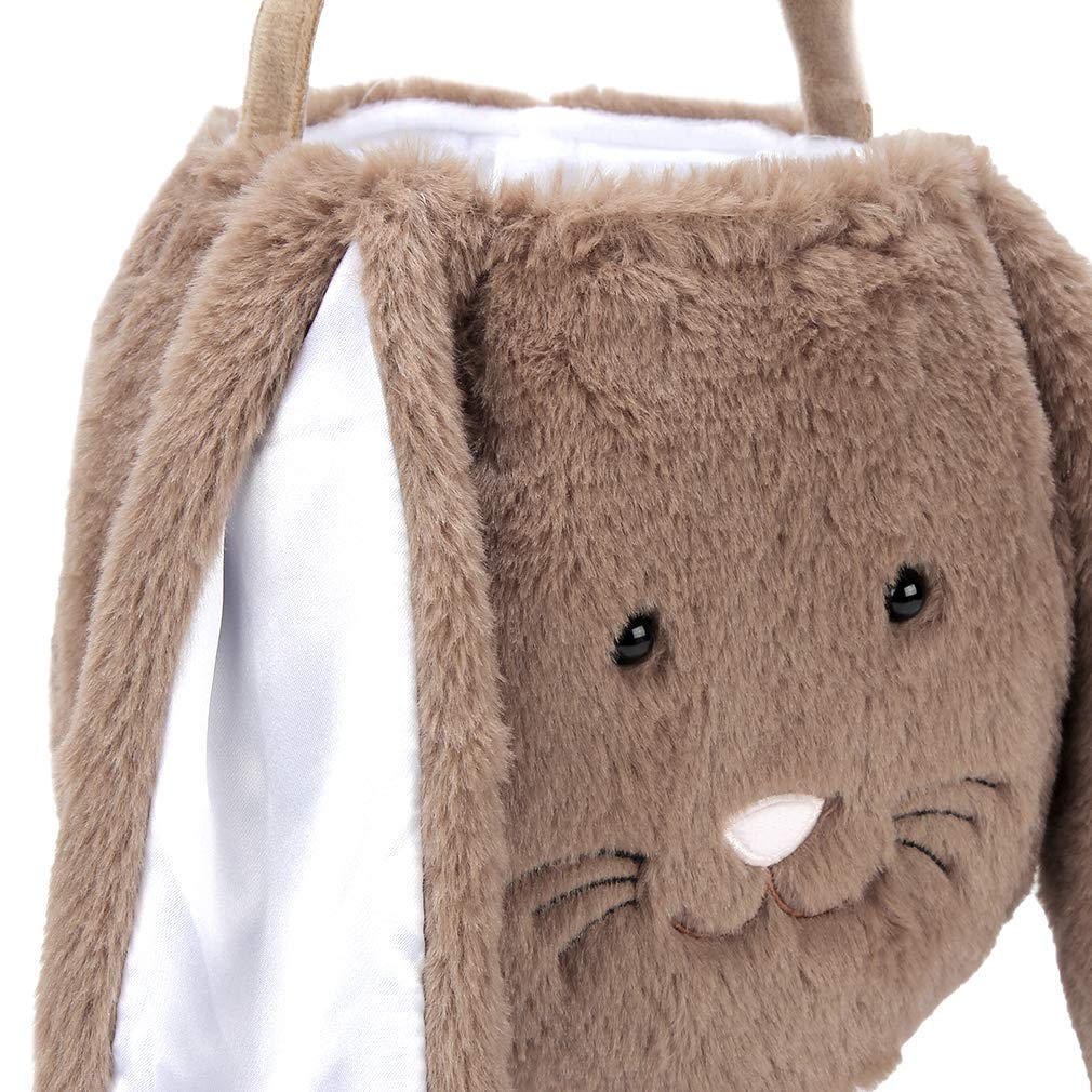 Cesta de Pascua, cestas de conejo de Pascua, cesta de caza de huevos de Pascua, cubos de Pascua para niños y niñas, bolsas de lona de conejo de Pascua para decoraciones de Pascua, regalos de caramelos
